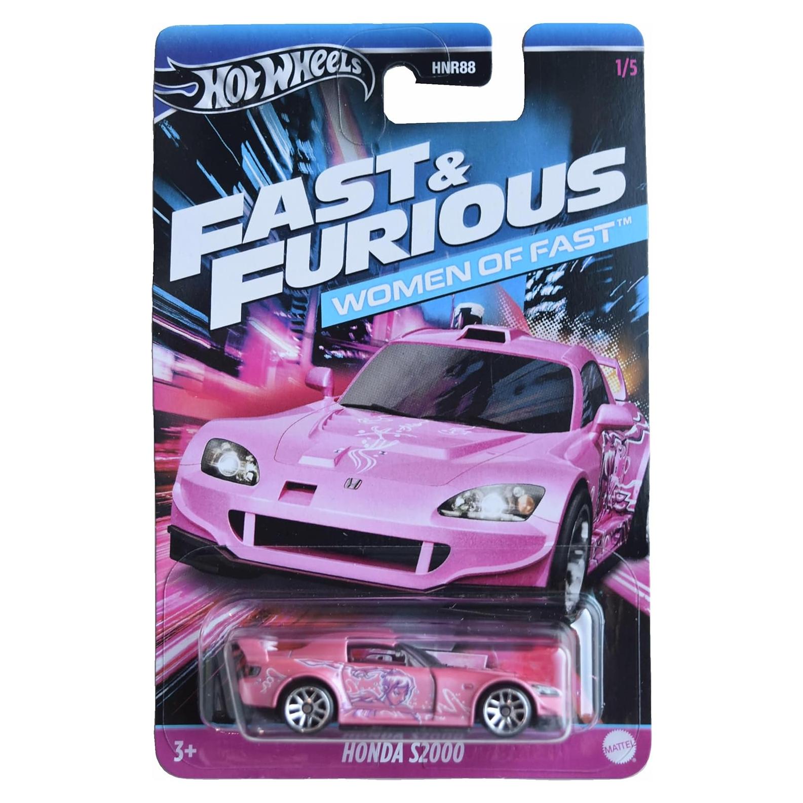 Auto a Escala Hot Wheels Honda S2000 Rápido y Furioso Rosa