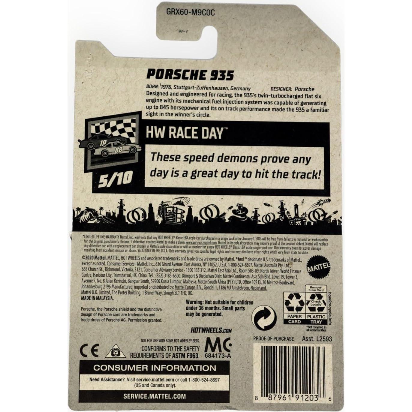 Hot Wheels Porsche 935 Blanco 1:64 Escala 58/250