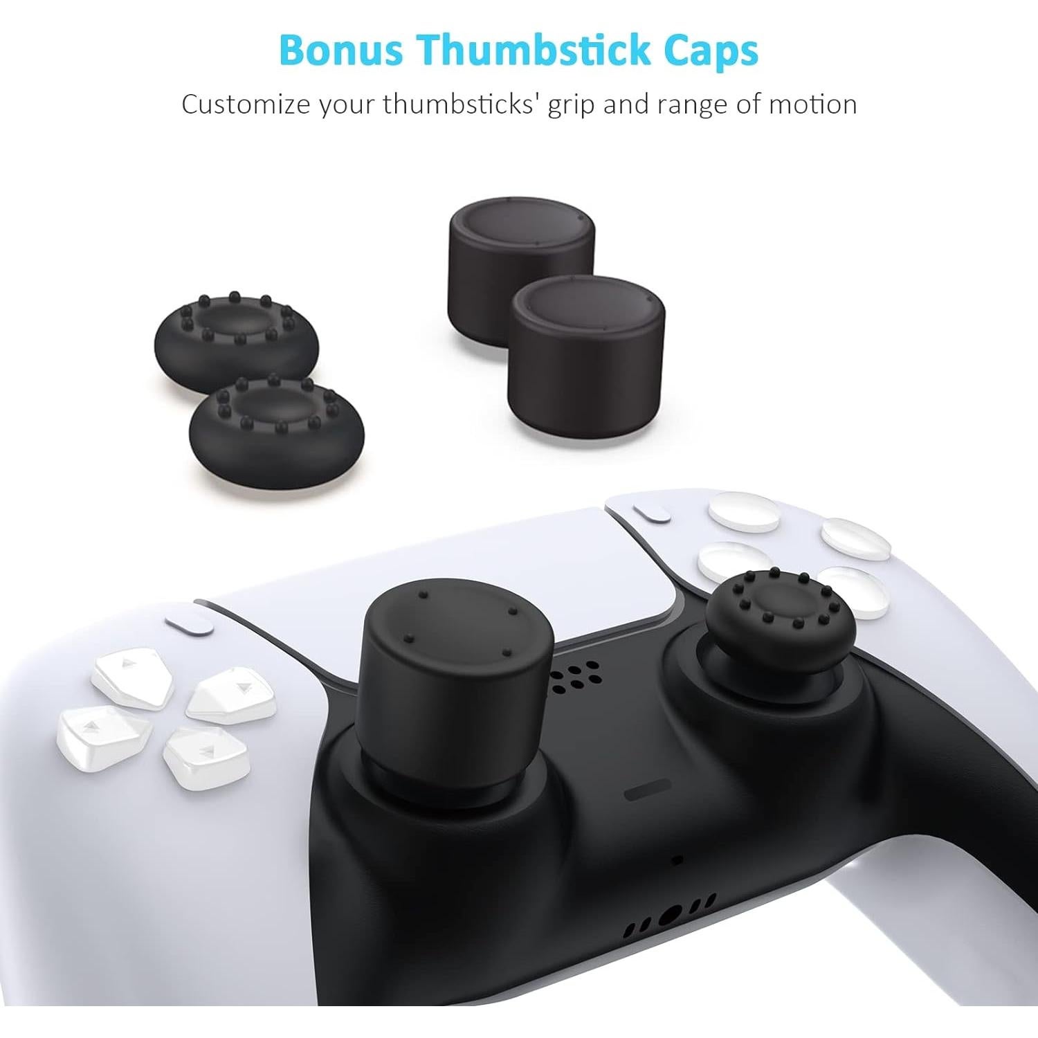 Cargador Dual PS5 NexiGo con Agarre para Pulgar, Blanco