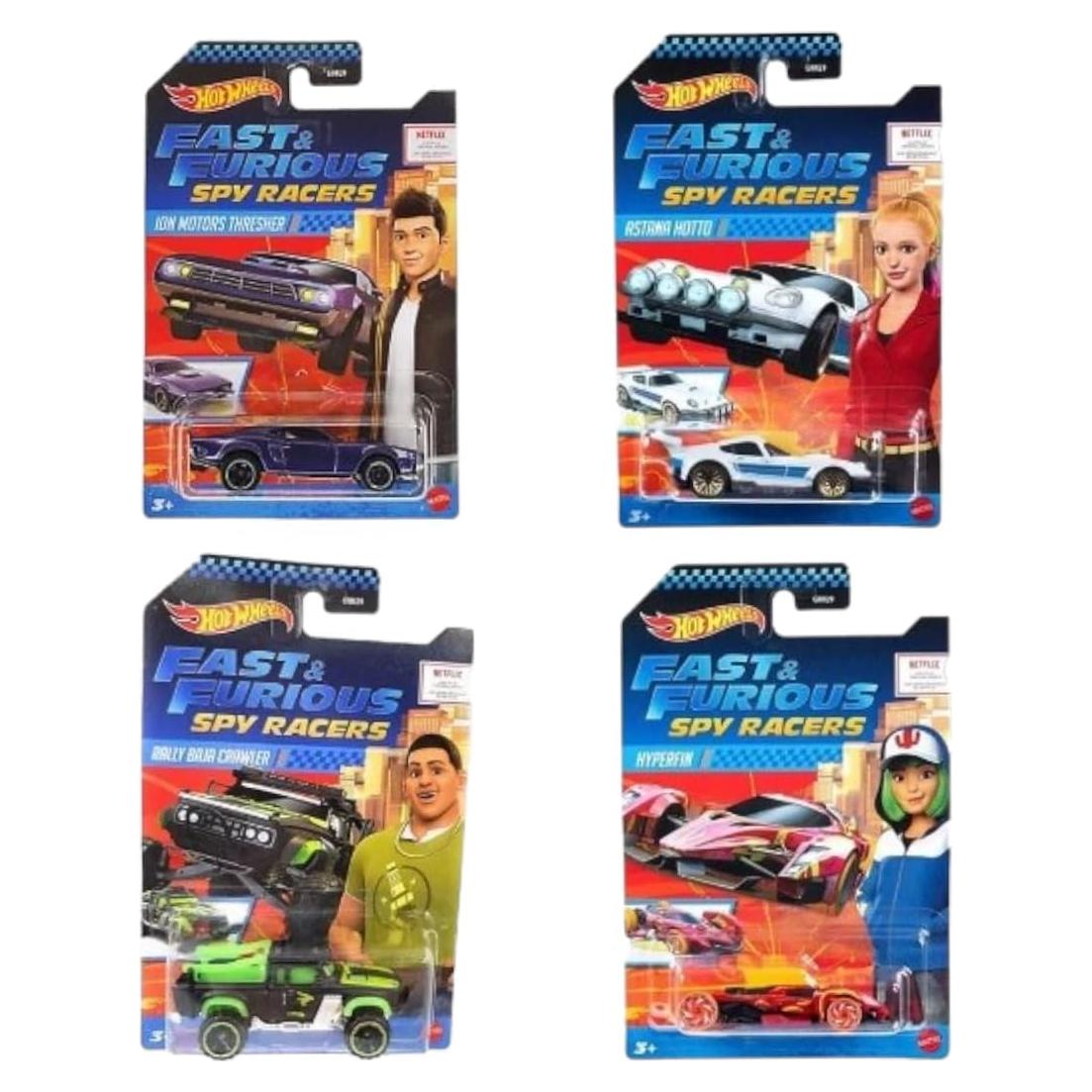 Juego de 4 Coches Die-Cast Hot Wheels Rápido y Furioso 1:64