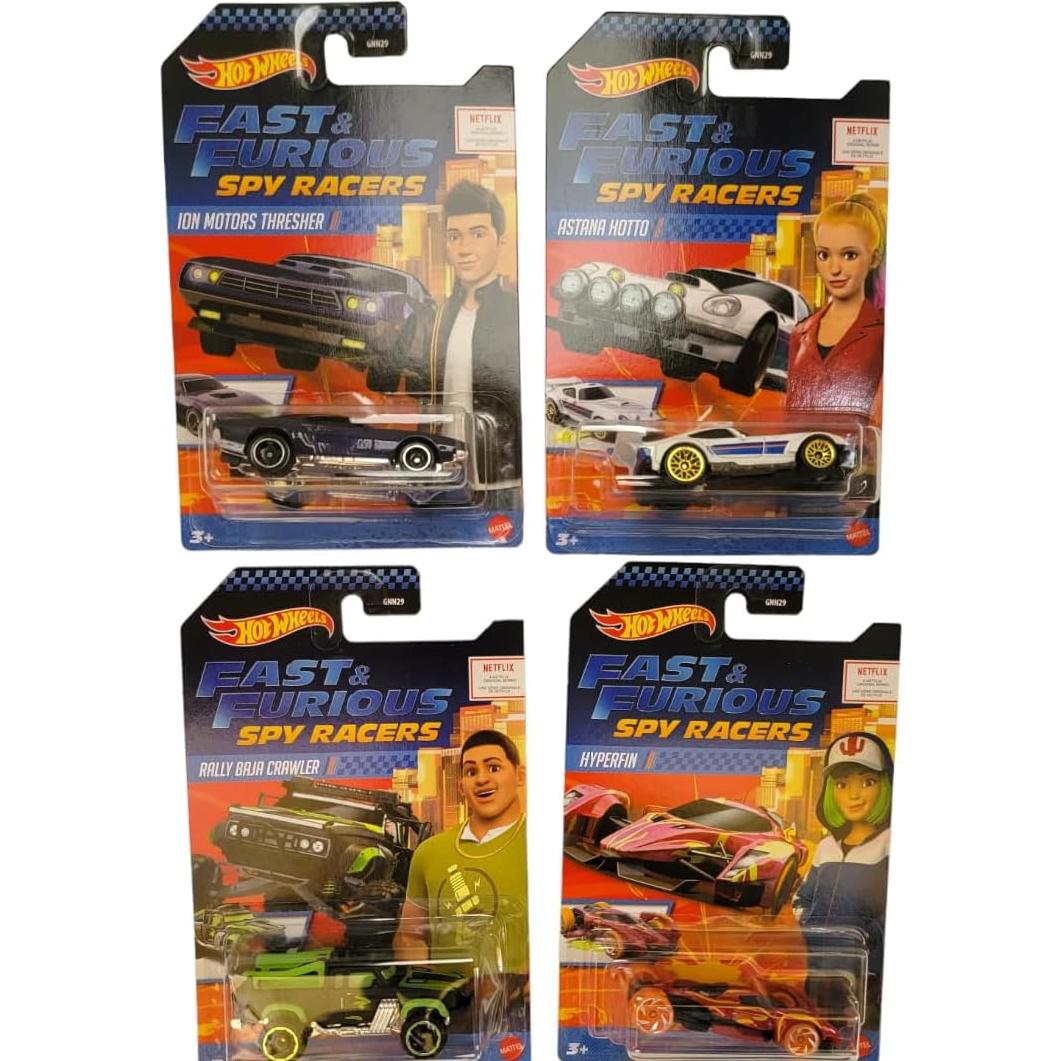 Juego de 4 Coches Die-Cast Hot Wheels Rápido y Furioso 1:64