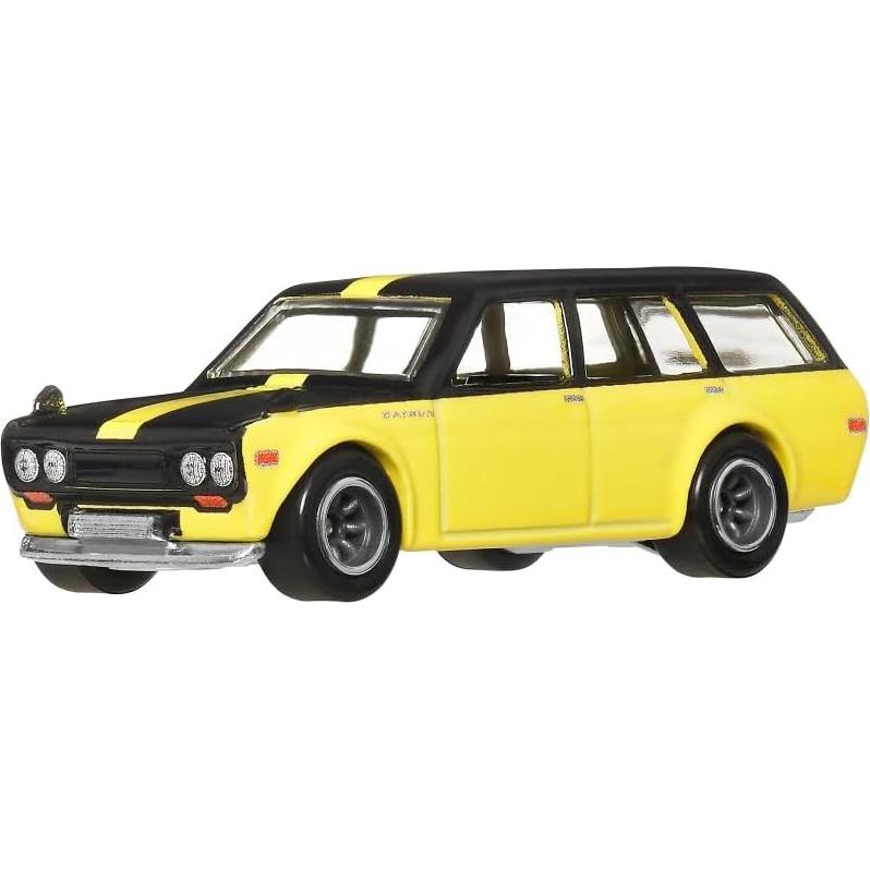 Hot Wheels Datsun 510 Wagon 1:64 2025 - Amarillo y Negro