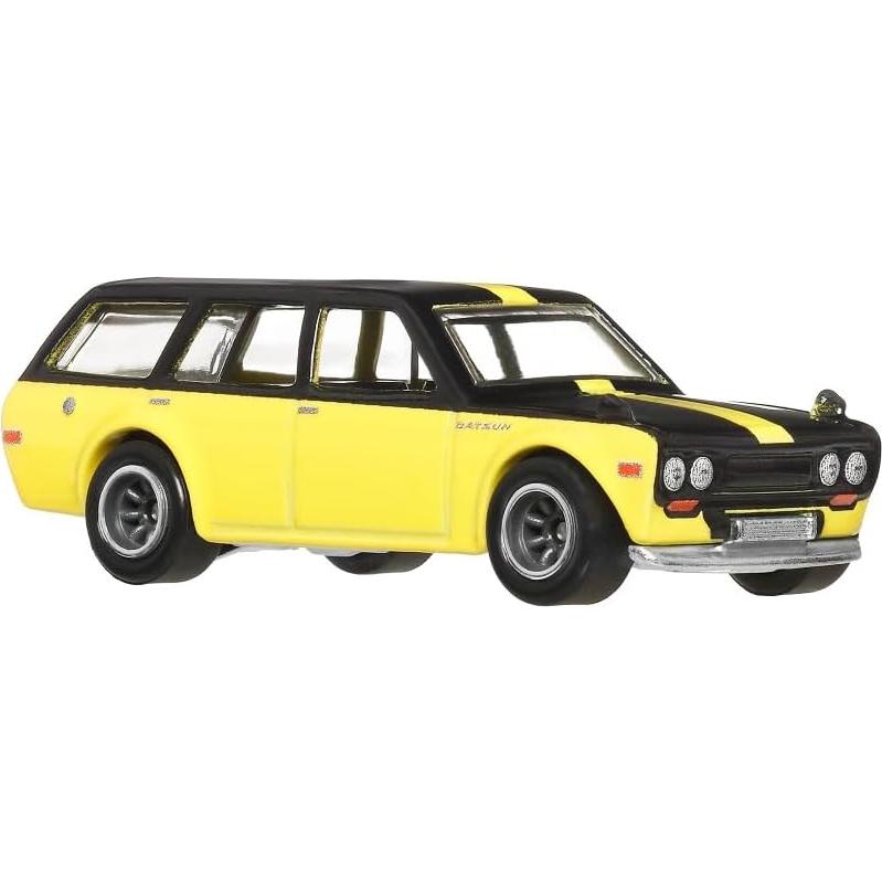 Hot Wheels Datsun 510 Wagon 1:64 2025 - Amarillo y Negro