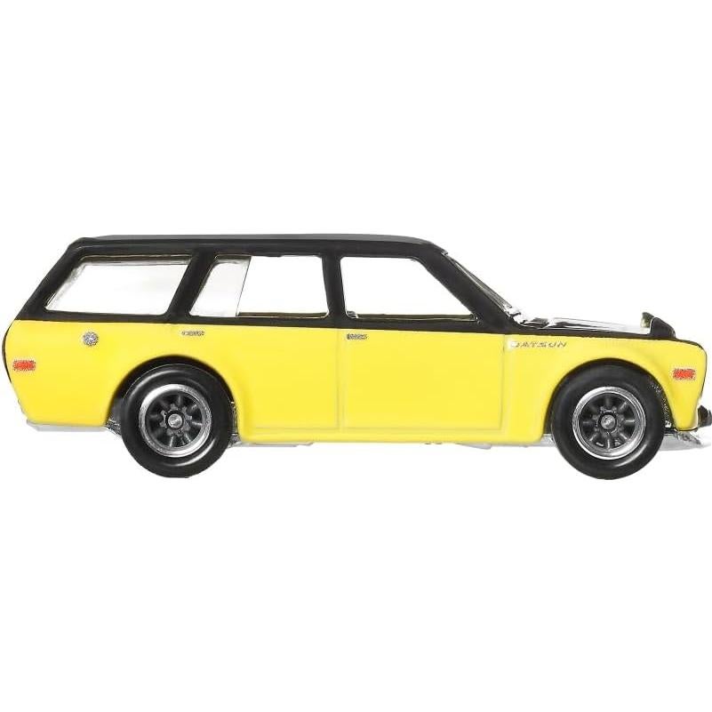 Hot Wheels Datsun 510 Wagon 1:64 2025 - Amarillo y Negro