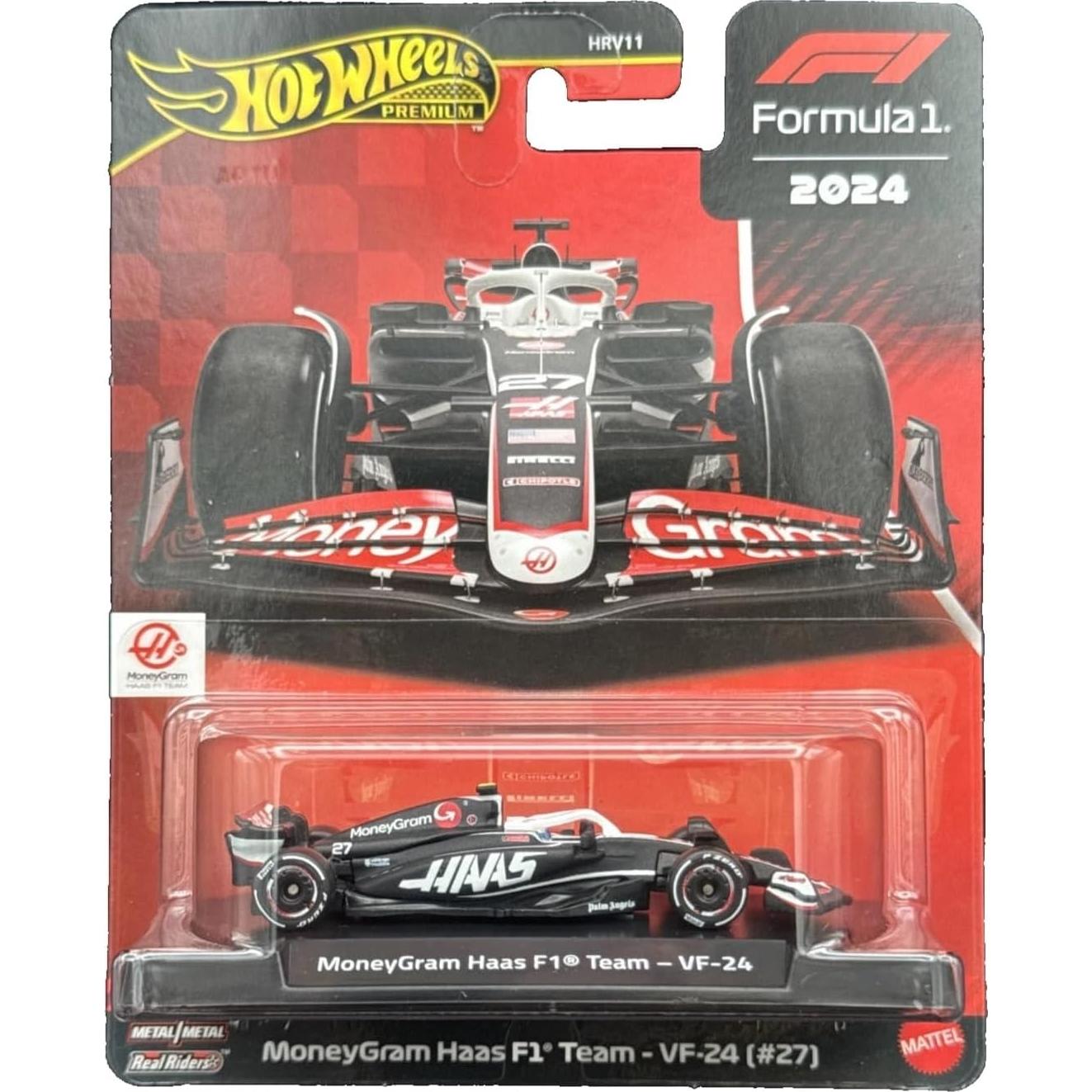 Coche de Fórmula 1 Hot Wheels Haas VF-24 1:64 Die Cast