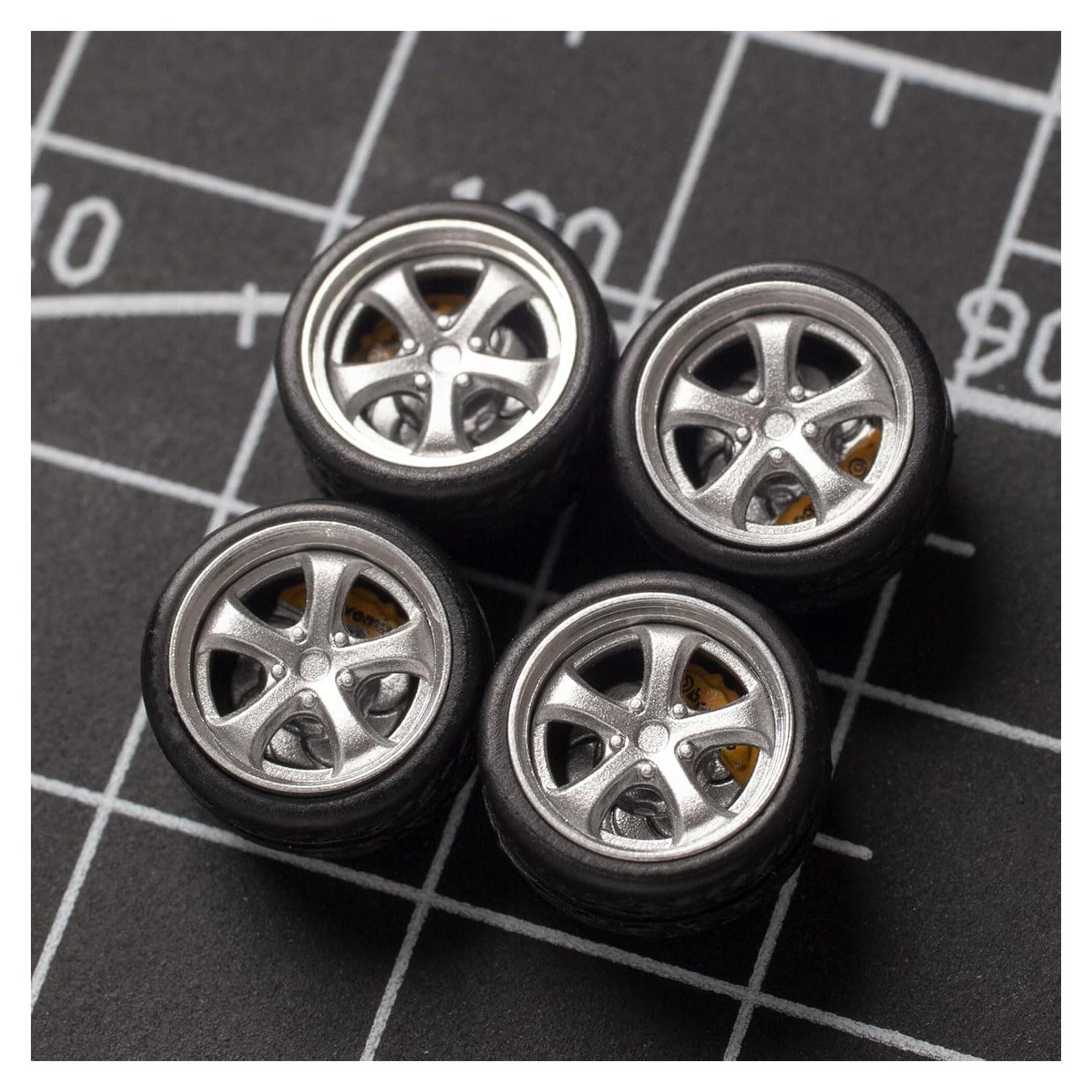 Ruedas 1:64 Smorclub para Hot Wheels - Neumáticos de Goma