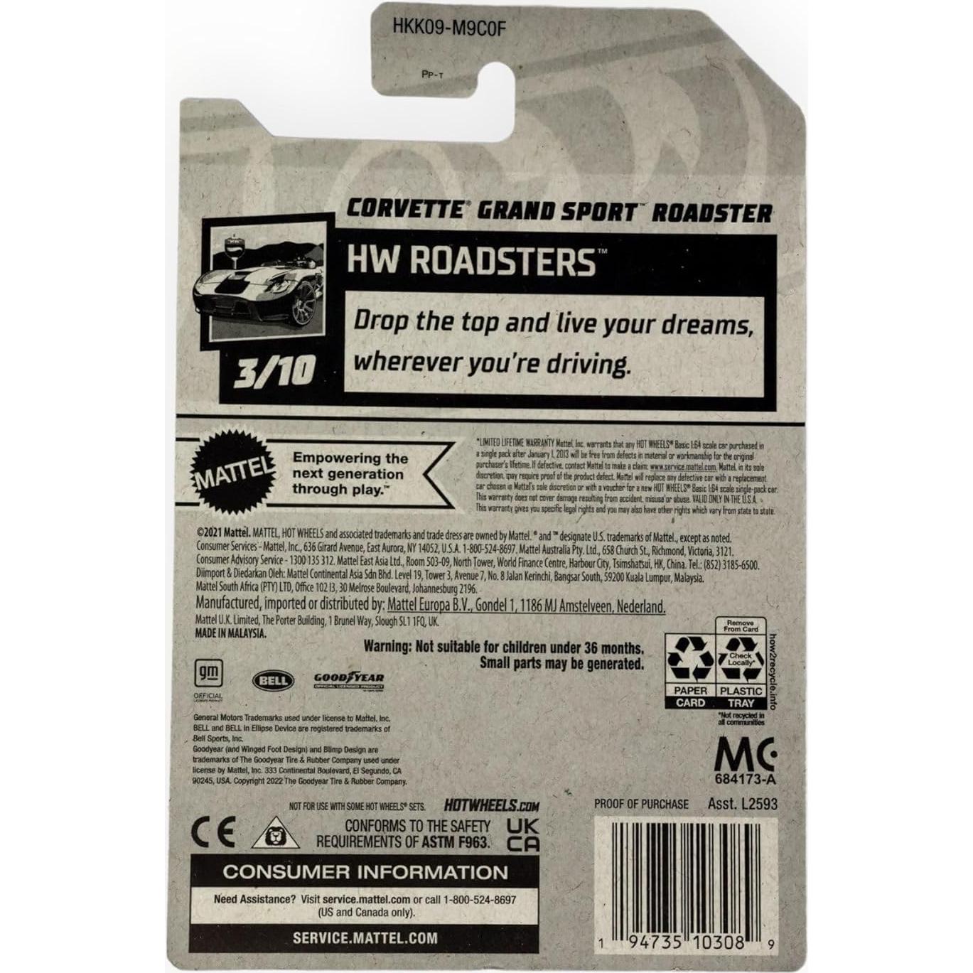 Auto de Juguete Hot Wheels Corvette Grand Sport 1:64