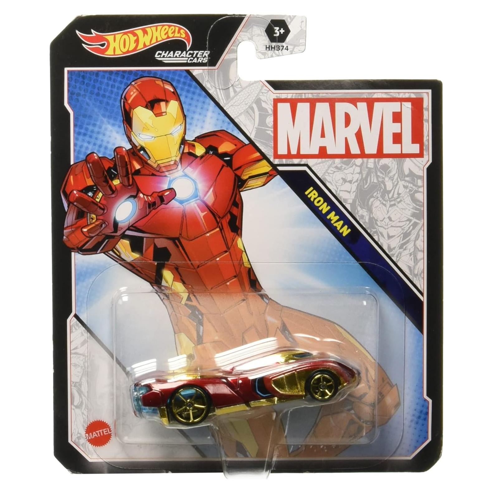 Hot Wheels Vehículo de Juguete Iron Man Marvel 4 cm