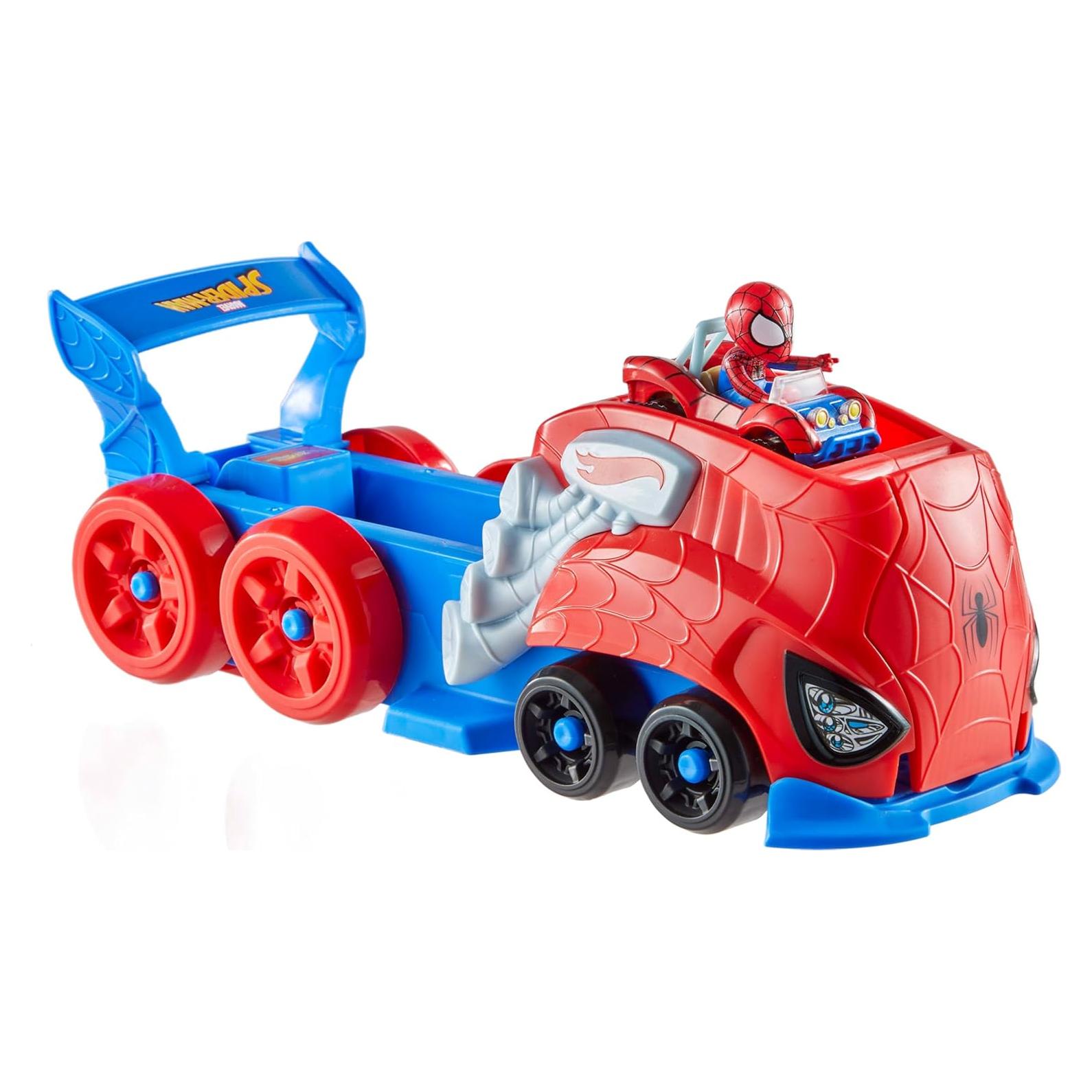 Juego de Pista de Autos Hot Wheels Spider-Man con Lanzador y Vehículo