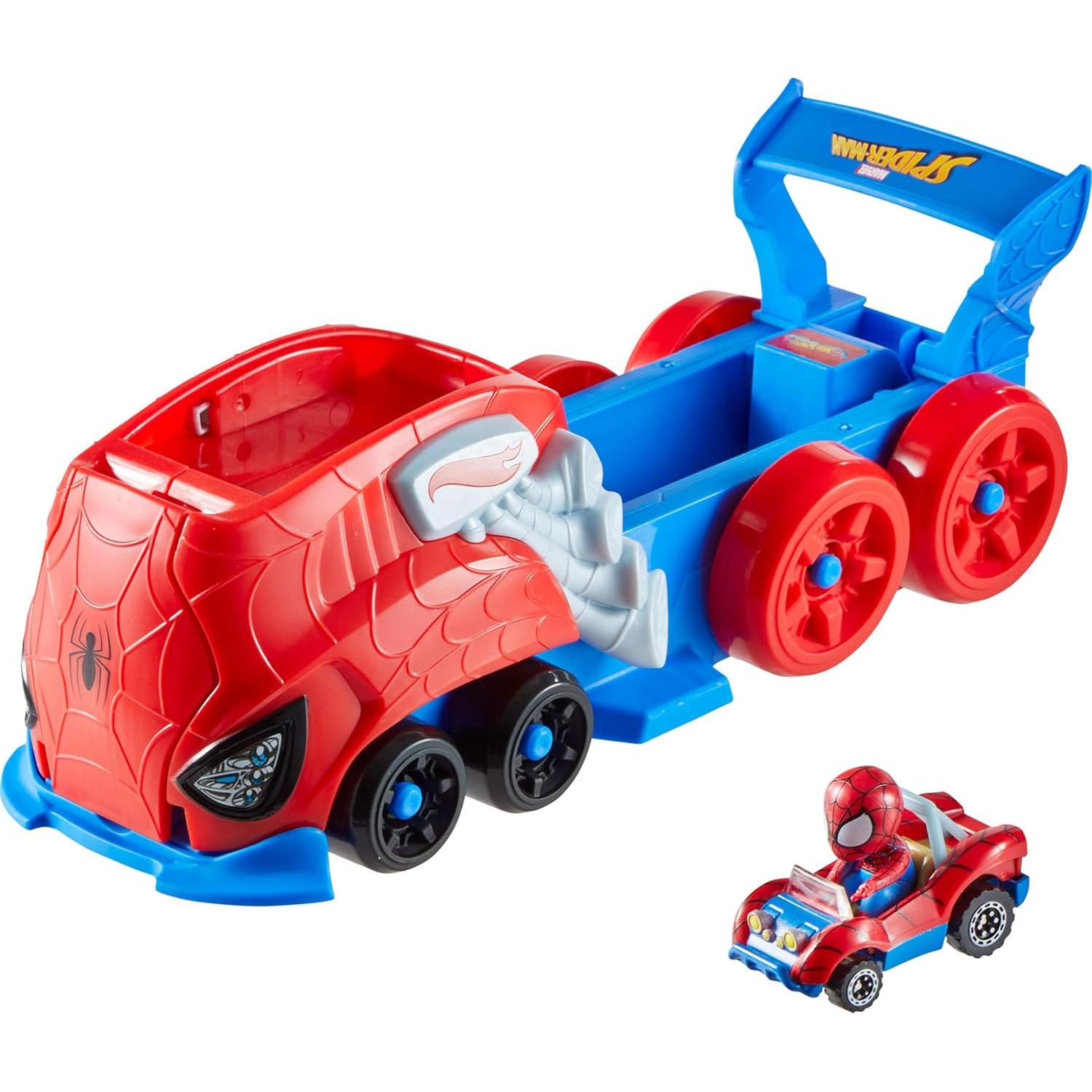 Juego de Pista de Autos Hot Wheels Spider-Man con Lanzador y Vehículo