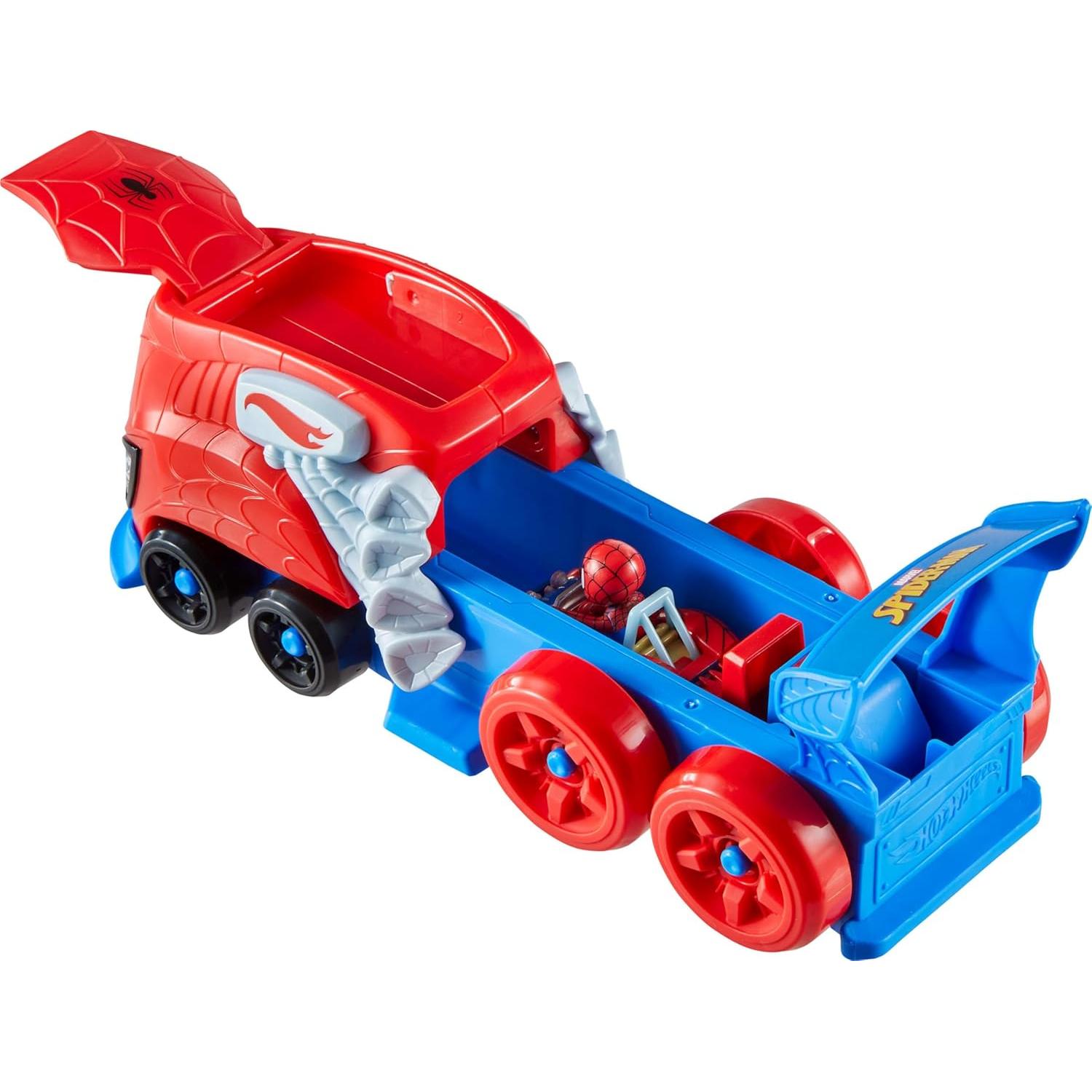 Juego de Pista de Autos Hot Wheels Spider-Man con Lanzador y Vehículo