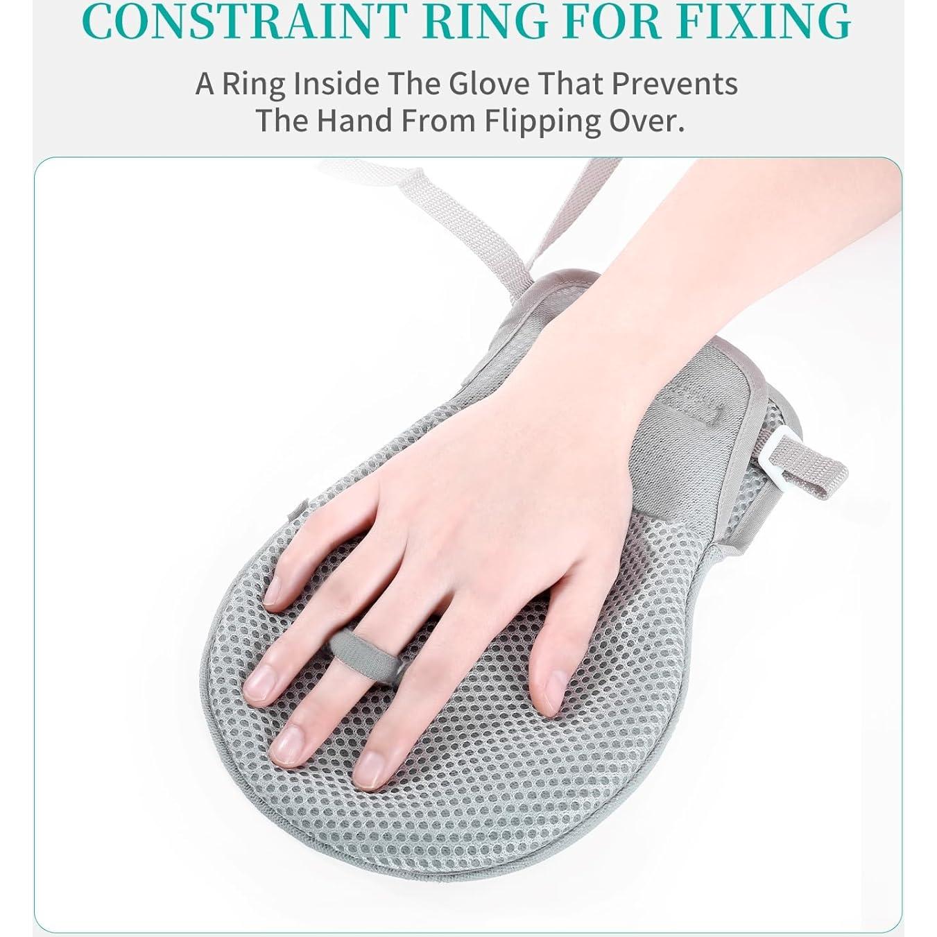 Guantes de Restricción Médica Lefeke - 2 Piezas, Gris