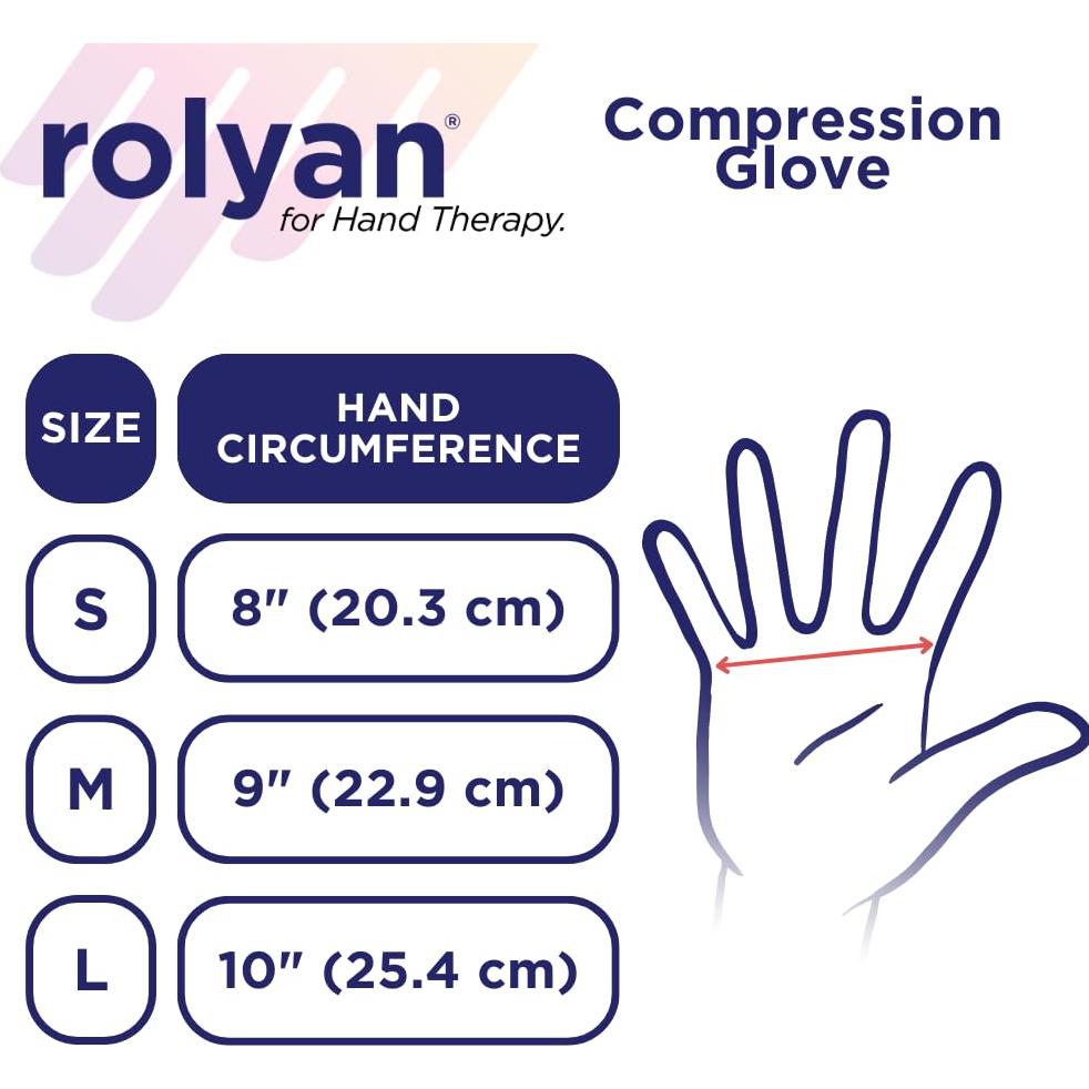 Guante de Compresión Rolyan para Artritis Mano Derecha Pequeño