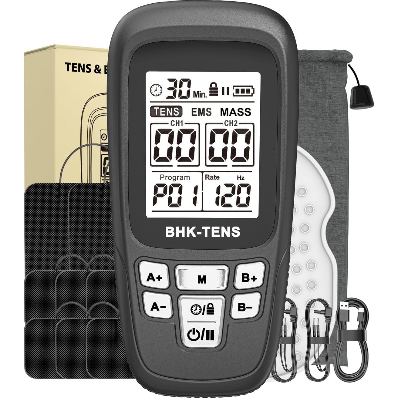 Estimulador Muscular TENS EMS BHK-TENS 24 Modos 40 Niveles