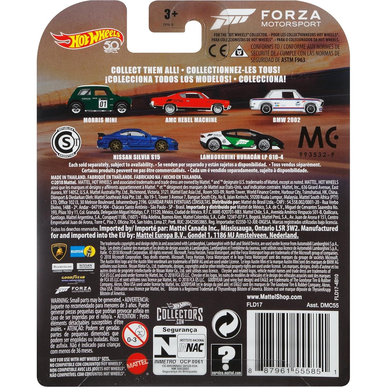 Vehículo Lamborghini Huracan Hot Wheels 1:64 Colección