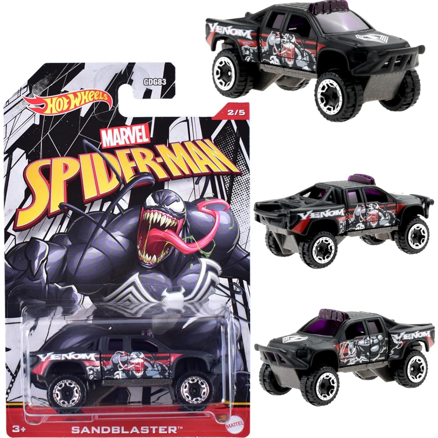 Hot Wheels Marvel Spider-Man Venom Sandblaster 2023