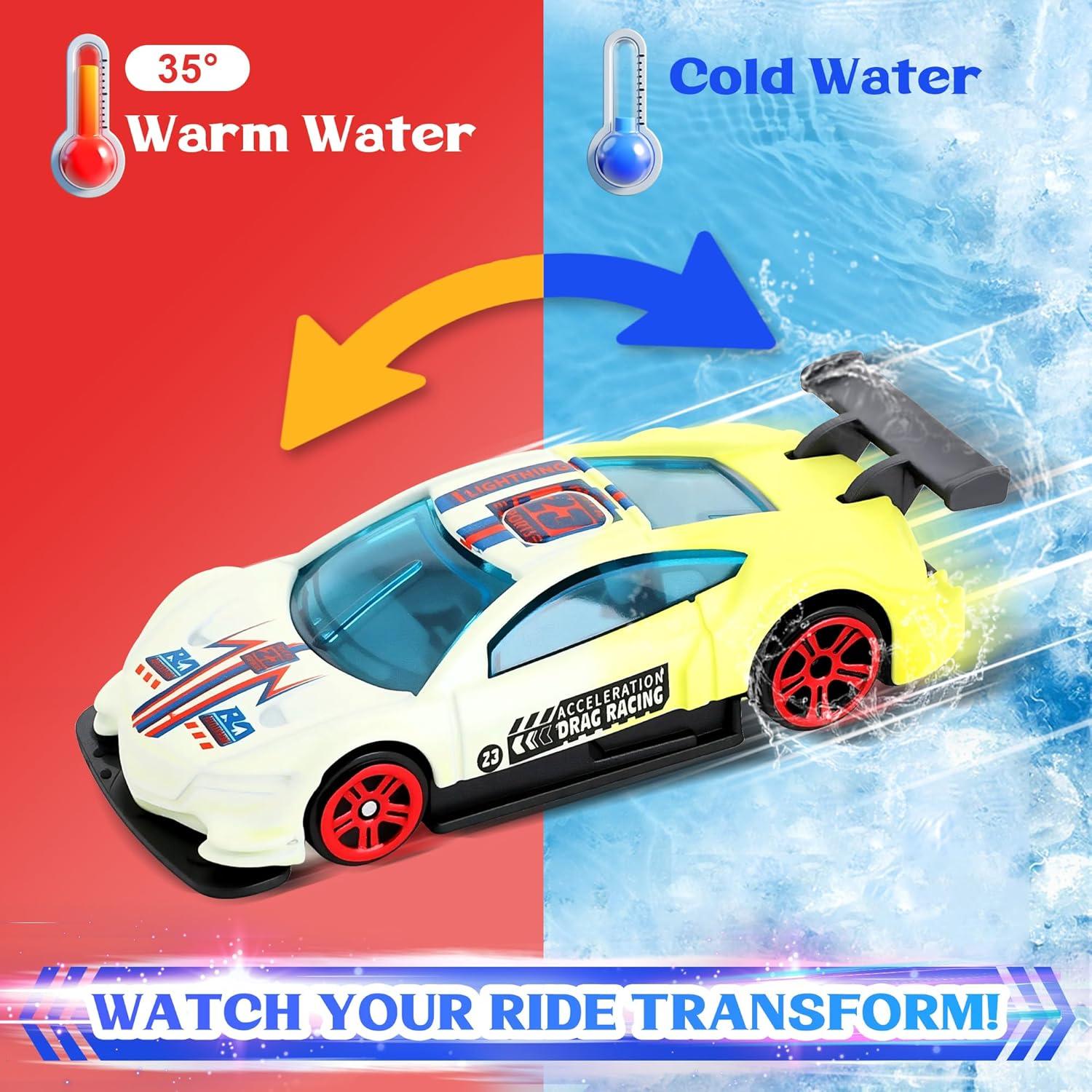 6 Coches de Baño que Cambian de Color Jebiue 1:64 para Niños