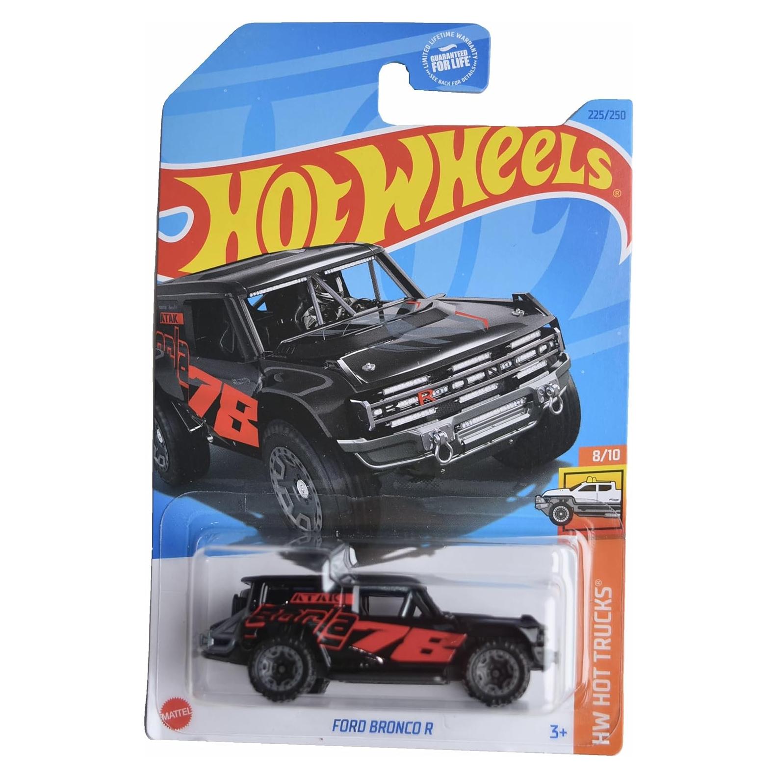 Hot Wheels Ford Bronco R 1:64 Mattel Negro