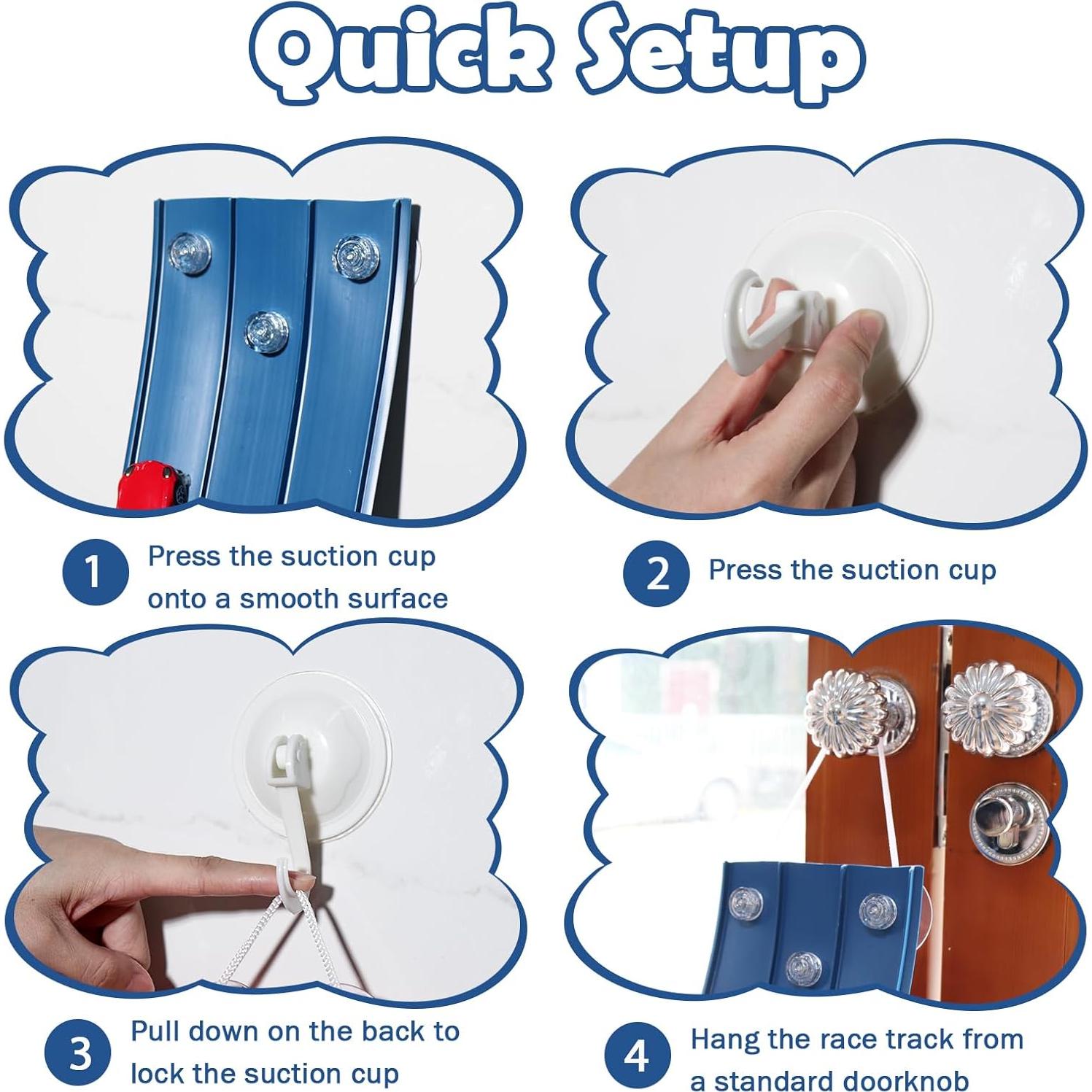 Pista de Carreras Flexible YUOIOYU 3 Carriles 15 pies