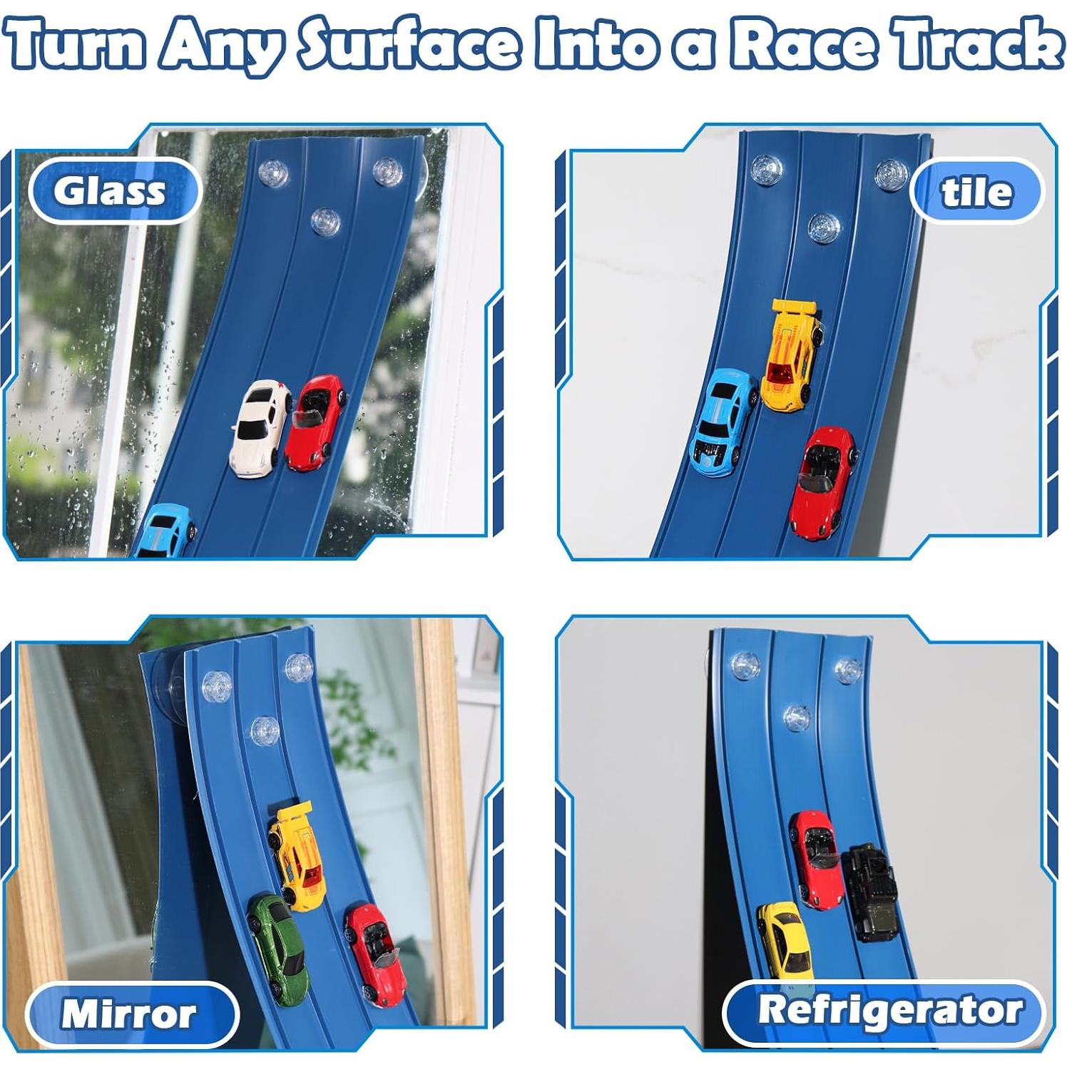 Pista de Carreras Flexible YUOIOYU 3 Carriles 15 pies