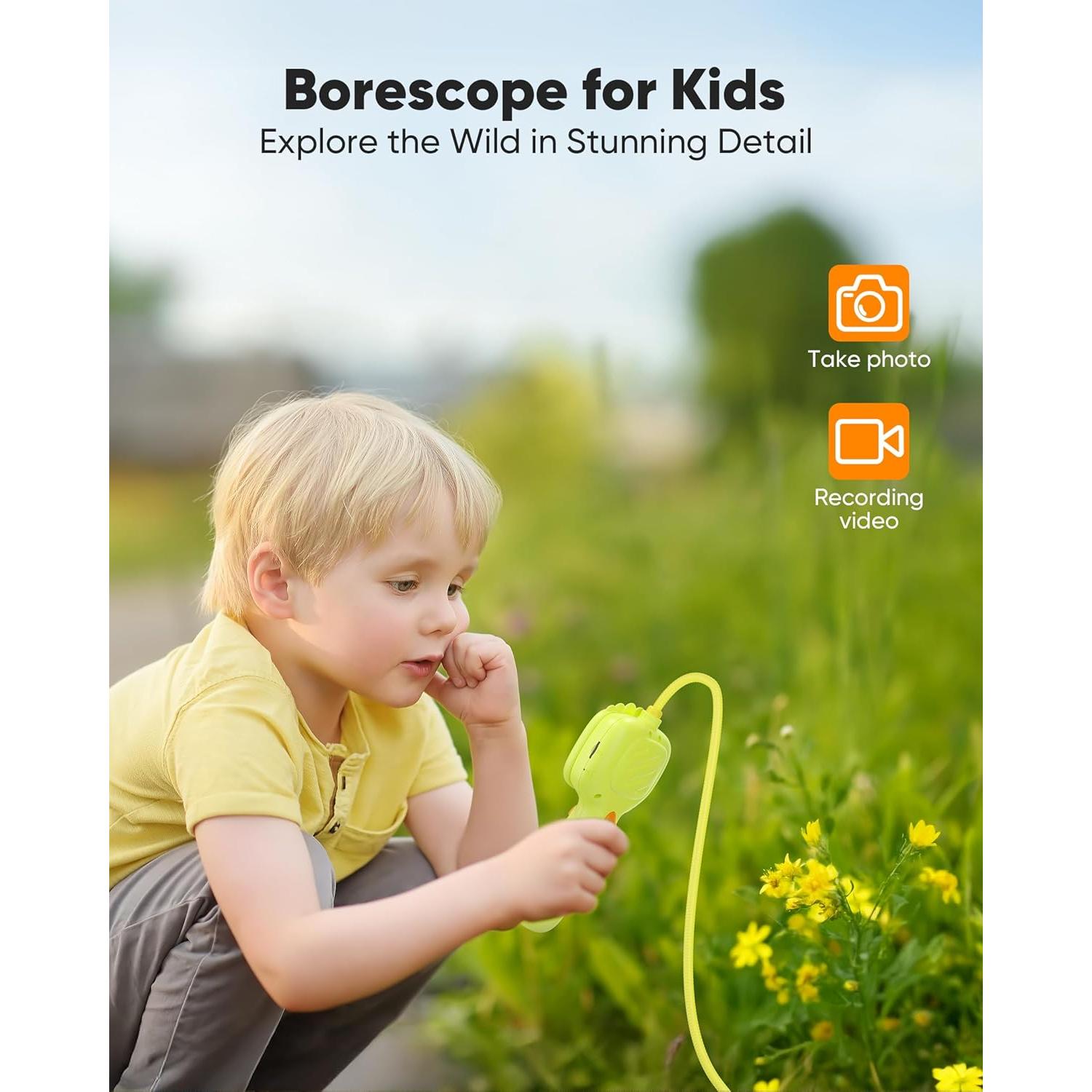 Cámara de Borescopio Serpiente IWOBAC con Luz y SD 16GB