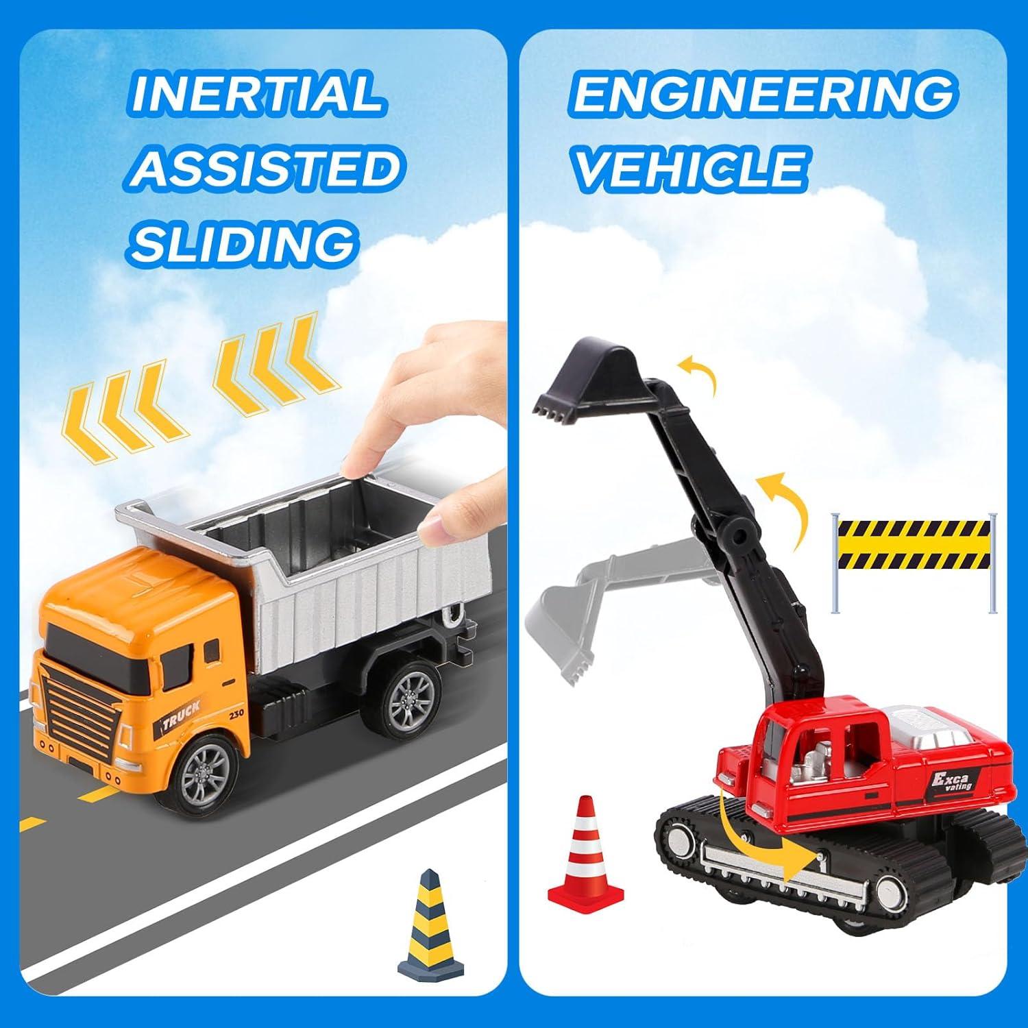 Set de 8 Coches de Construcción Tunmiok para Niños 1-3 Años