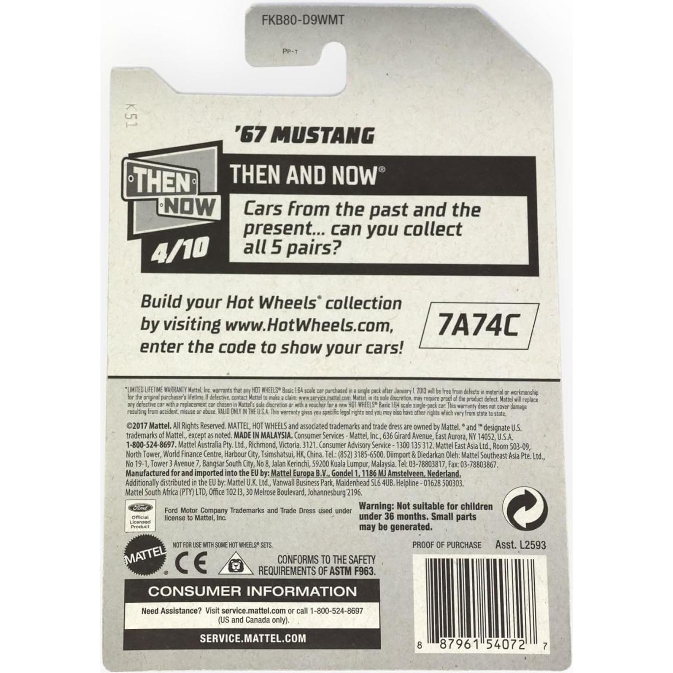 Hot Wheels 2018 Exclusivo Walmart '67 Mustang Zamac 4/10