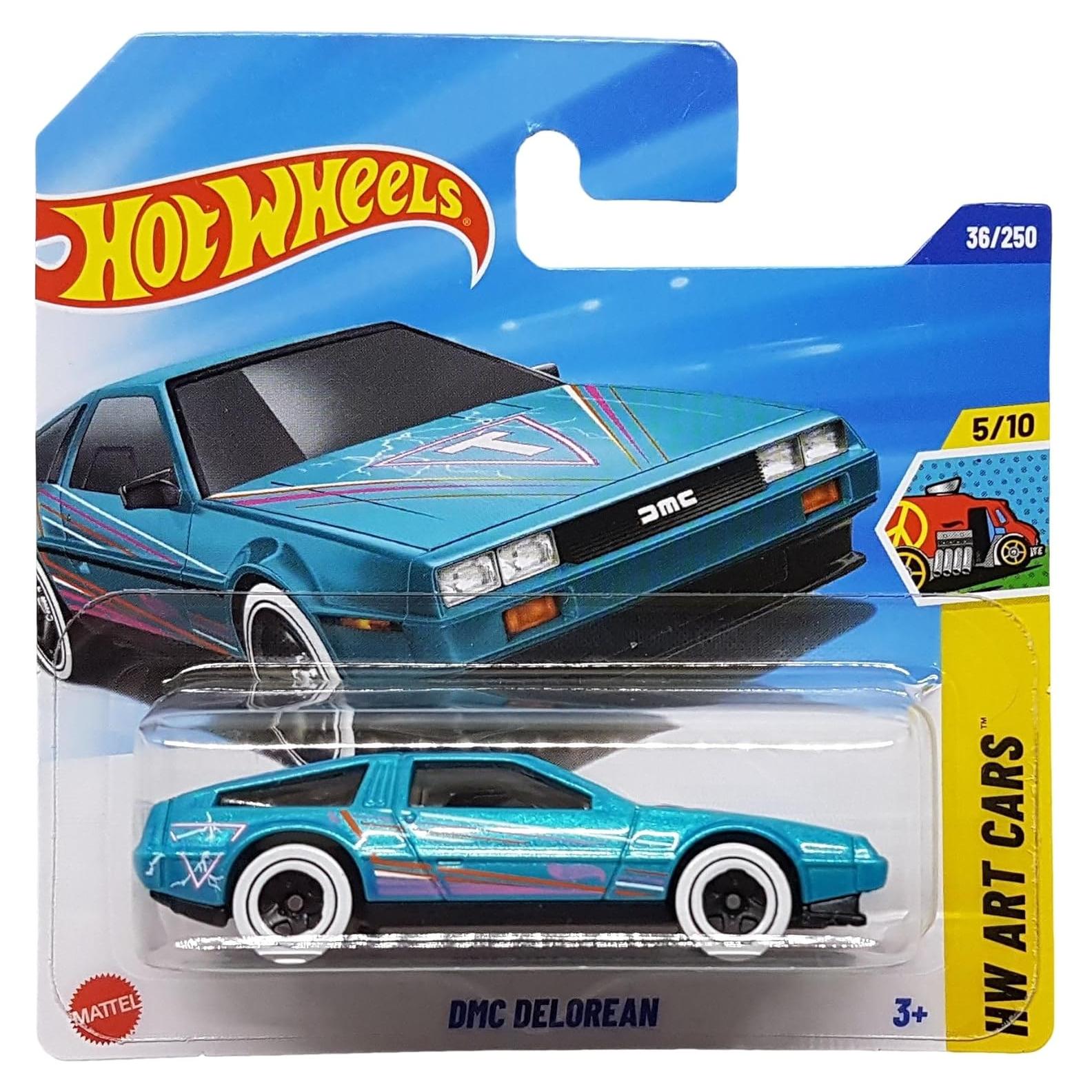 Hot Wheels DMC Delorean HW Art Cars 1:64 Turquesa Metálico