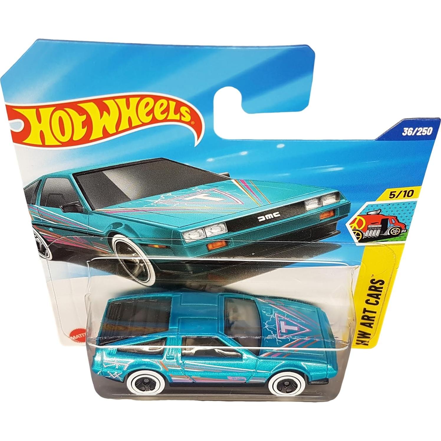 Hot Wheels DMC Delorean HW Art Cars 1:64 Turquesa Metálico
