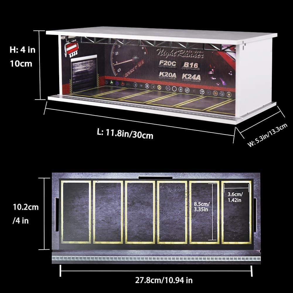 Estuche de Exhibición Hot Wheels 1:64 con Luz LED y Acrílico