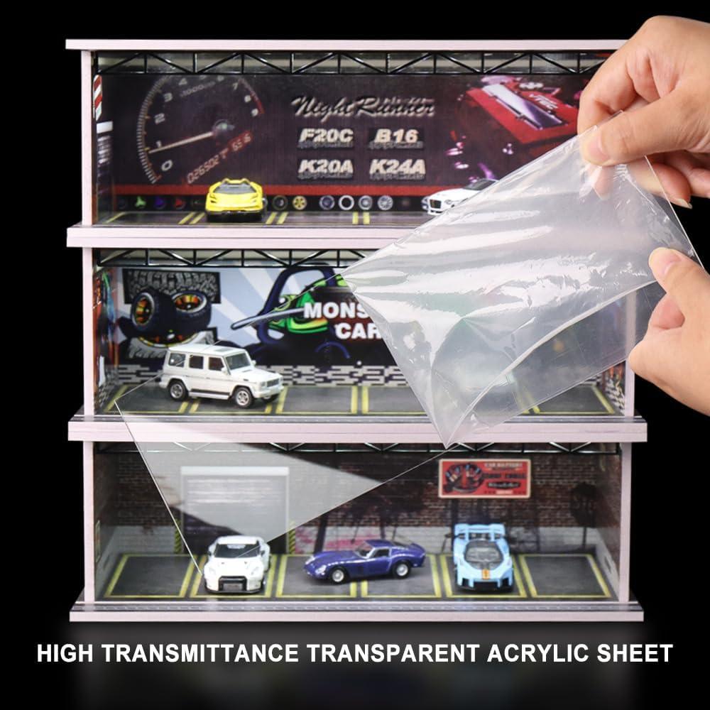 Estuche de Exhibición Hot Wheels 1:64 con Luz LED y Acrílico