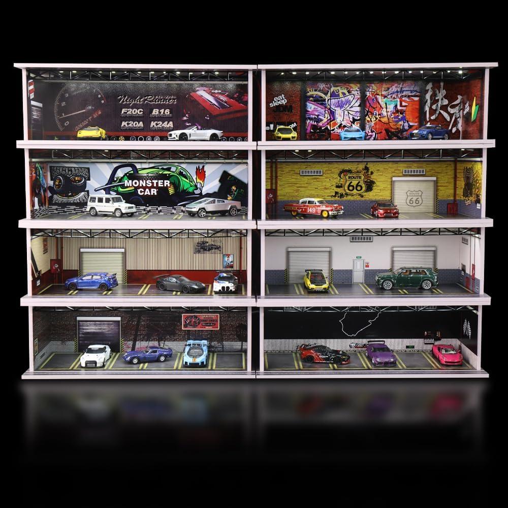 Estuche de Exhibición Hot Wheels 1:64 con Luz LED y Acrílico