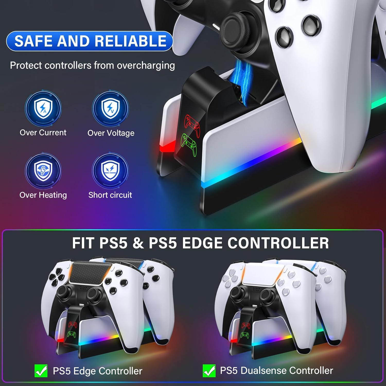 Estación de Carga RJAD para Controladores PS5 - Carga Rápida