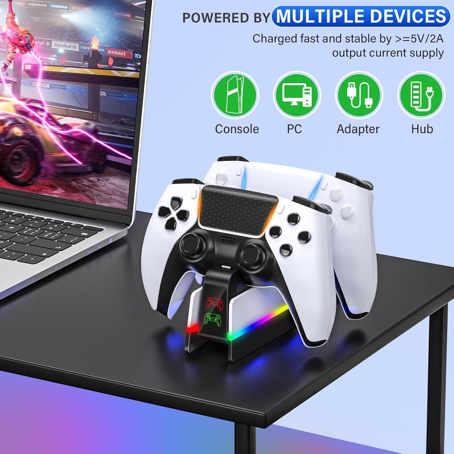 Estación de Carga RJAD para Controladores PS5 - Carga Rápida