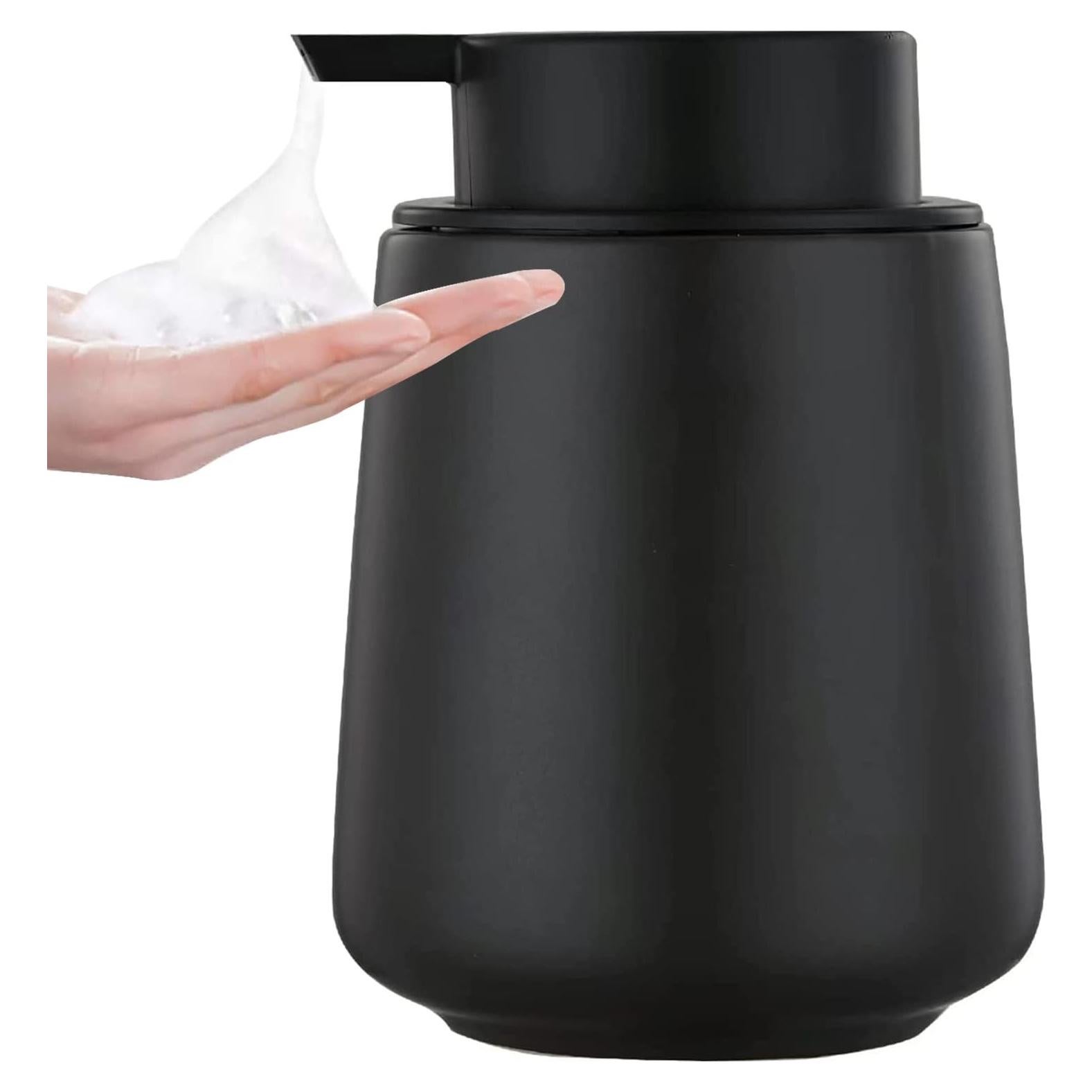 Dispensador de Jabón Espumoso Eyrozia Negro 360ml Cerámica