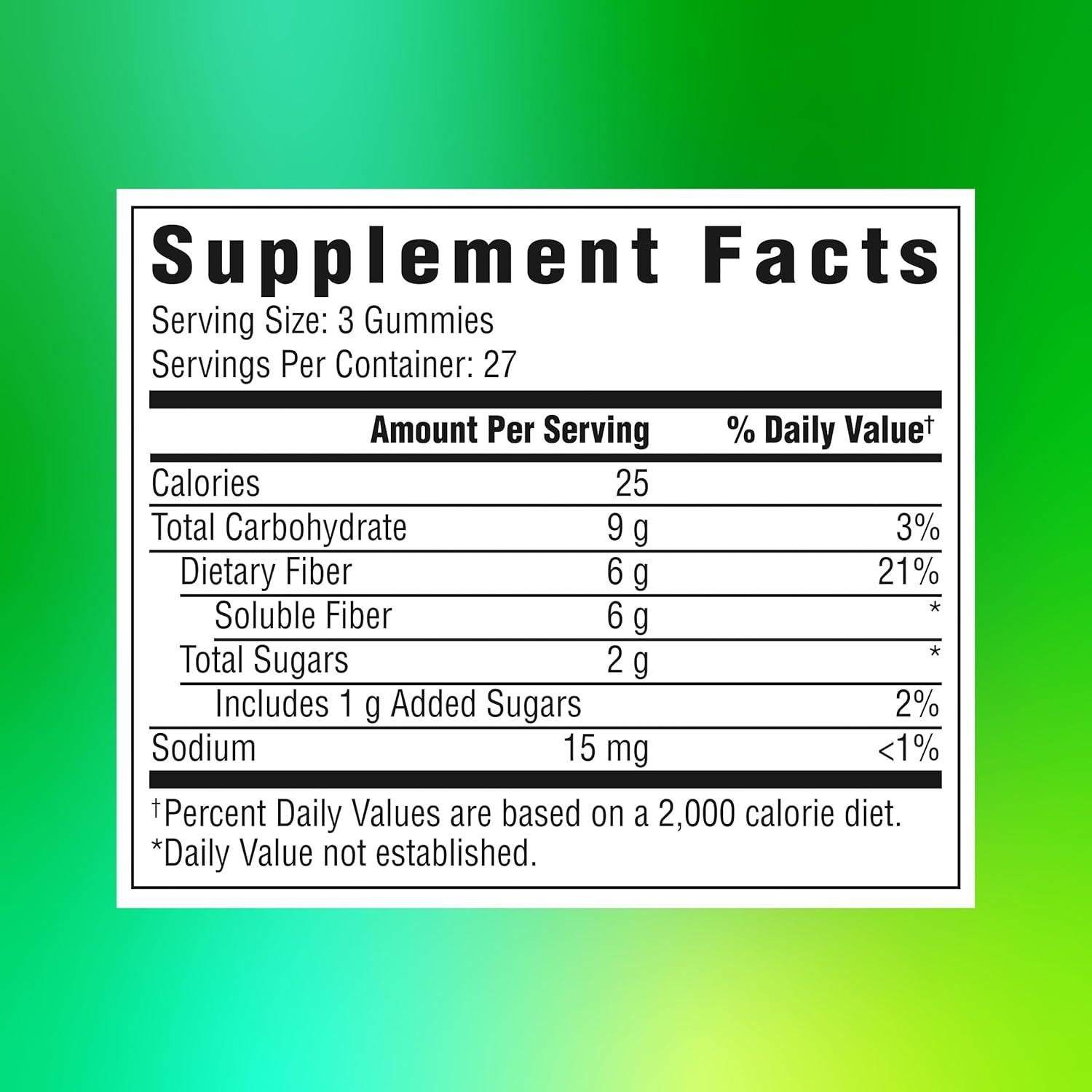 Gomitas de fibra prebiótica Benefiber 81 unidades sabor frutas