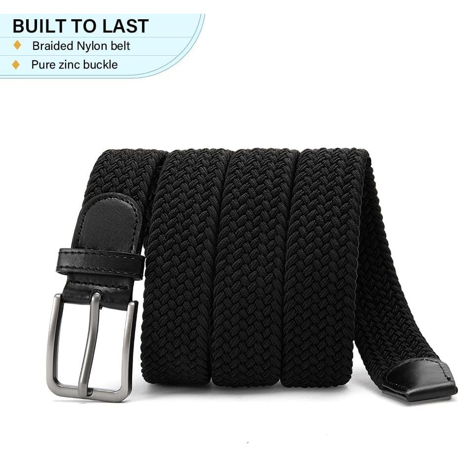 Cinturón Trenzado Elástico DOOPAI para Hombres 3.5 cm Ajustable
