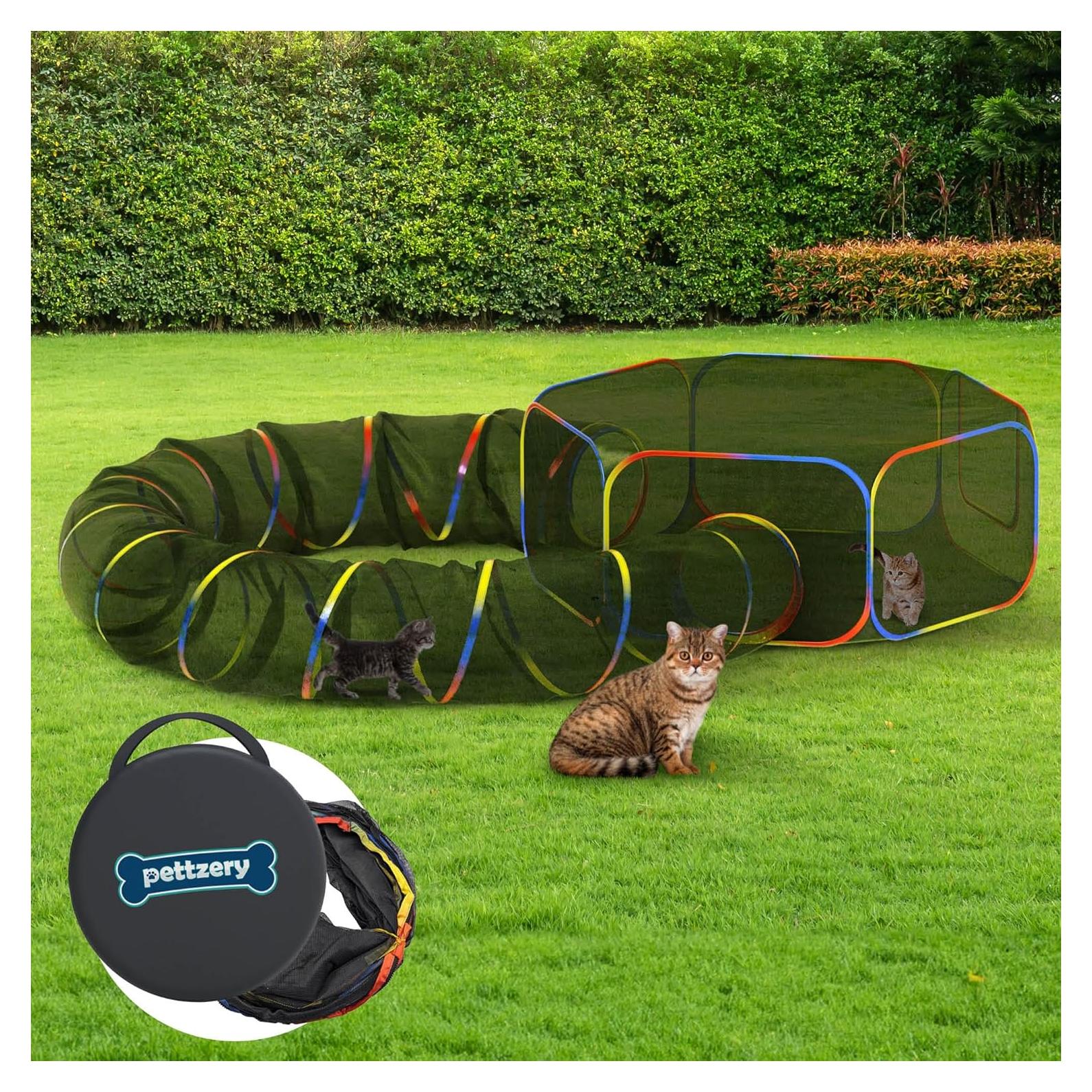 Recinto para Gatos Paettzery con Túnel - 119.4x119.4cm