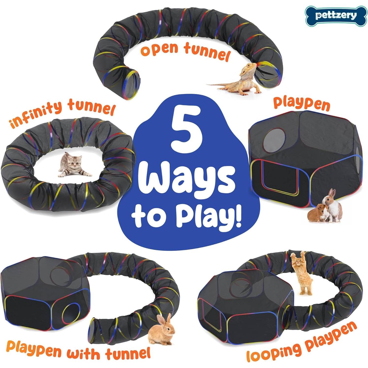 Recinto para Gatos Paettzery con Túnel - 119.4x119.4cm