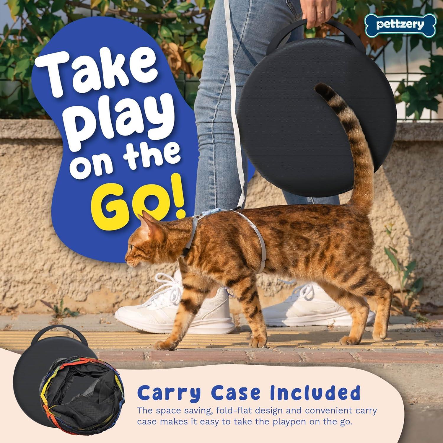 Recinto para Gatos Paettzery con Túnel - 119.4x119.4cm