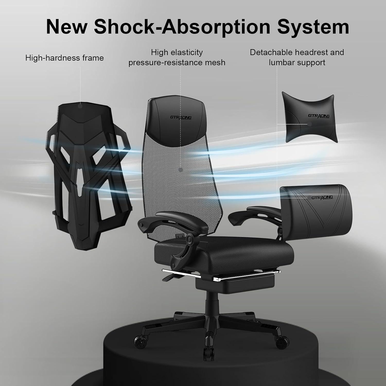 Silla de Juego GTRACING LUFT310-2024 Ergonómica Negra