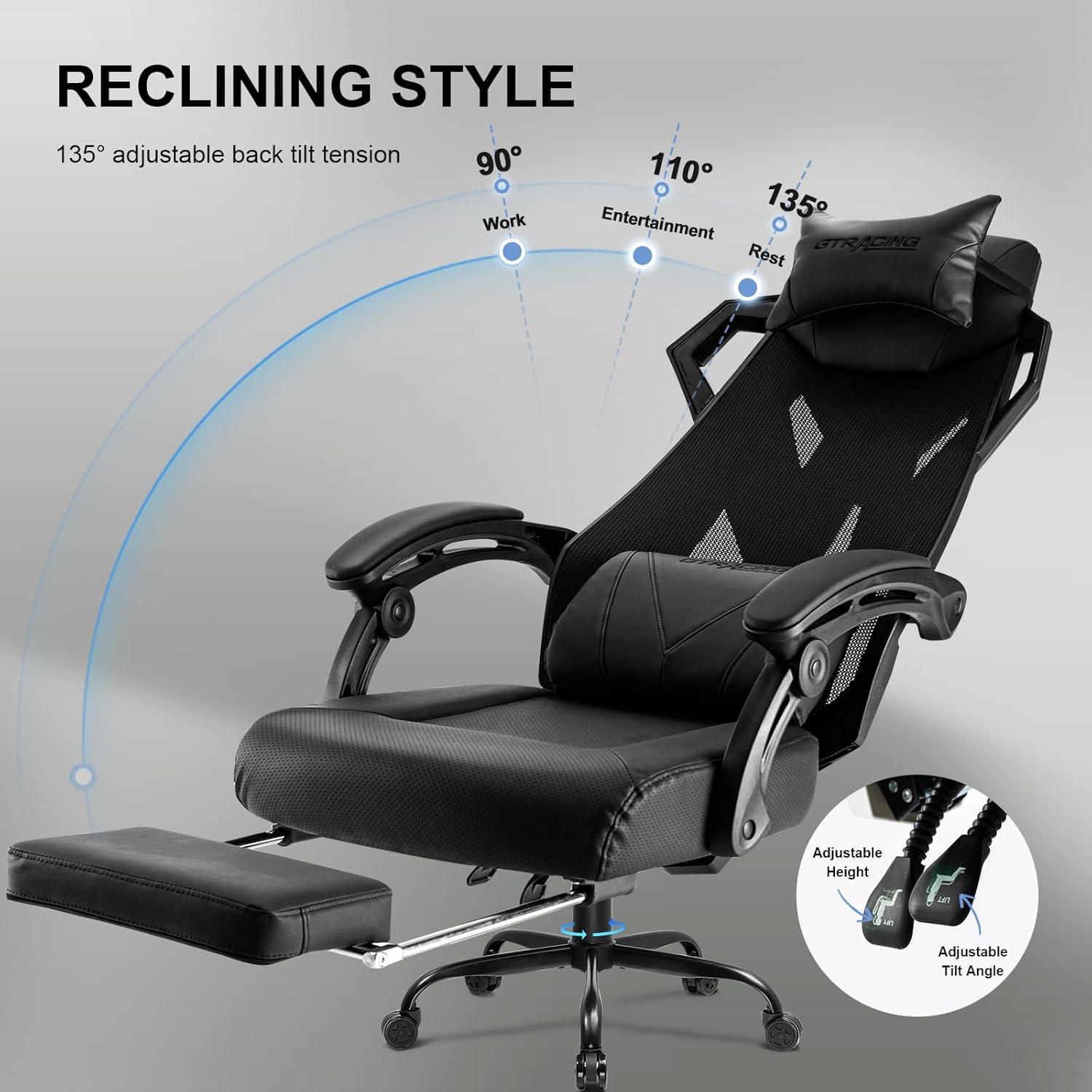 Silla de Juego GTRACING LUFT310-2024 Ergonómica Negra