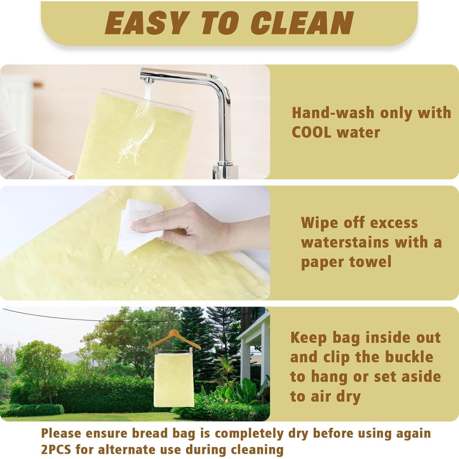 2 Bolsas de Pan de Cera de Abeja HelixTrim 43 cm Reutilizables