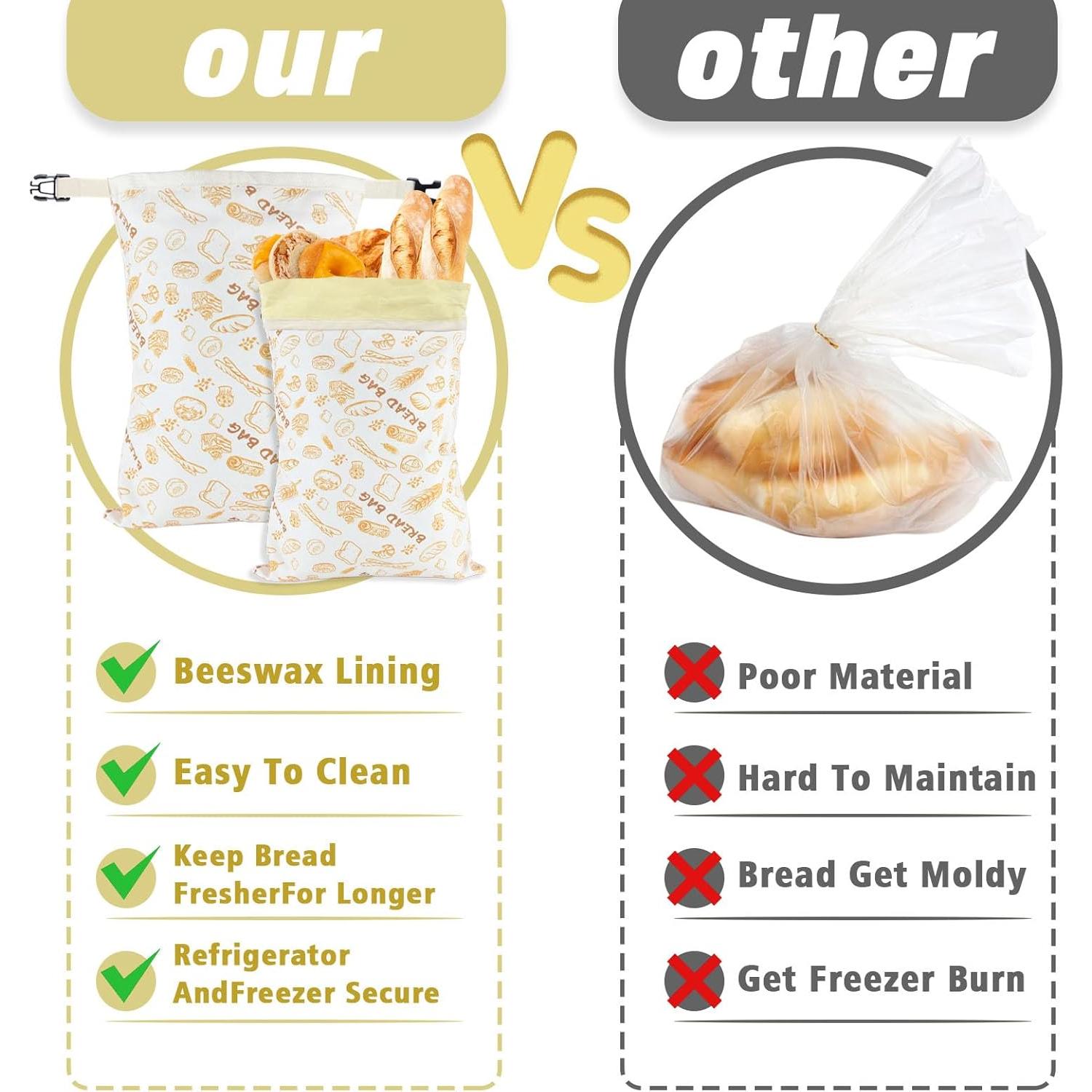 2 Bolsas de Pan de Cera de Abeja HelixTrim 43 cm Reutilizables