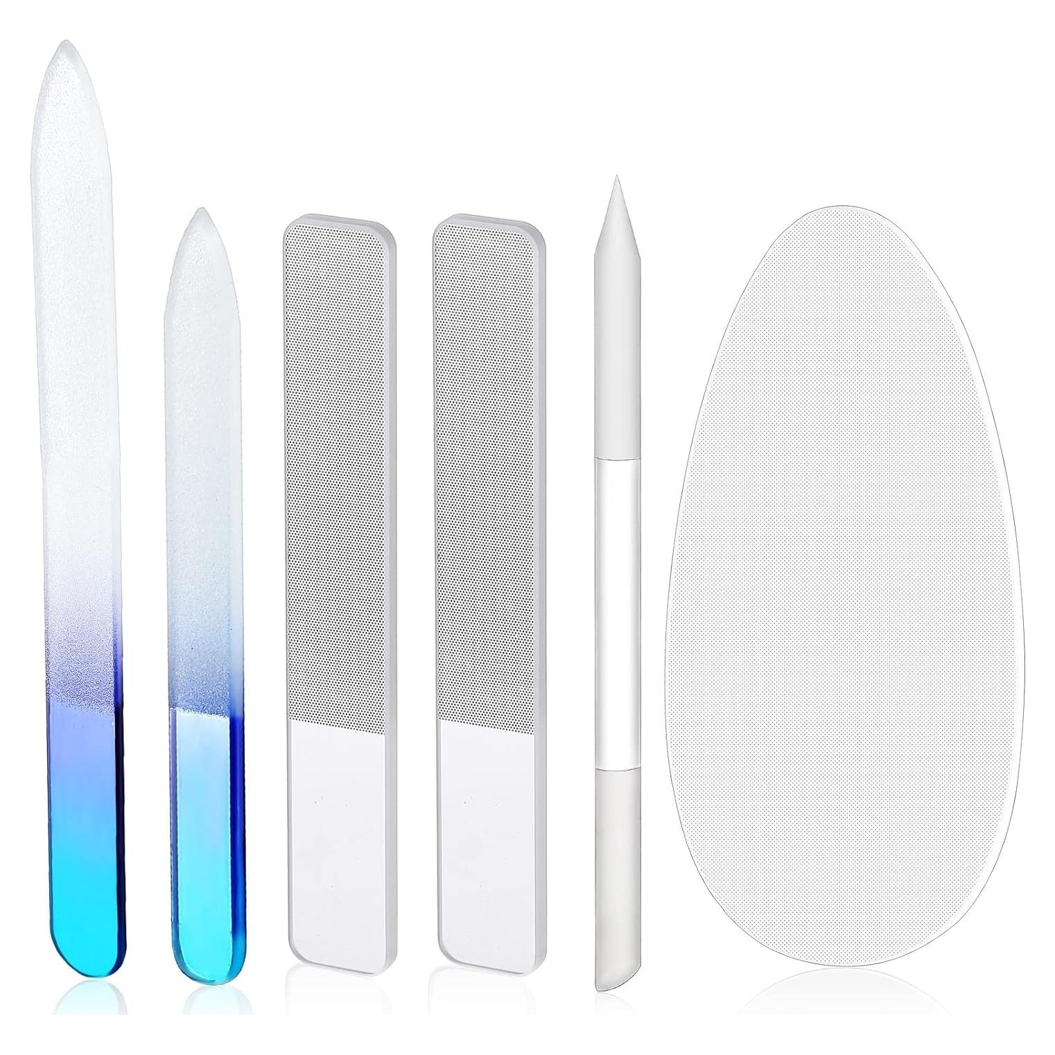 Juego de 6 Limadoras de Uñas de Vidrio Zhehao - Degradado Azul