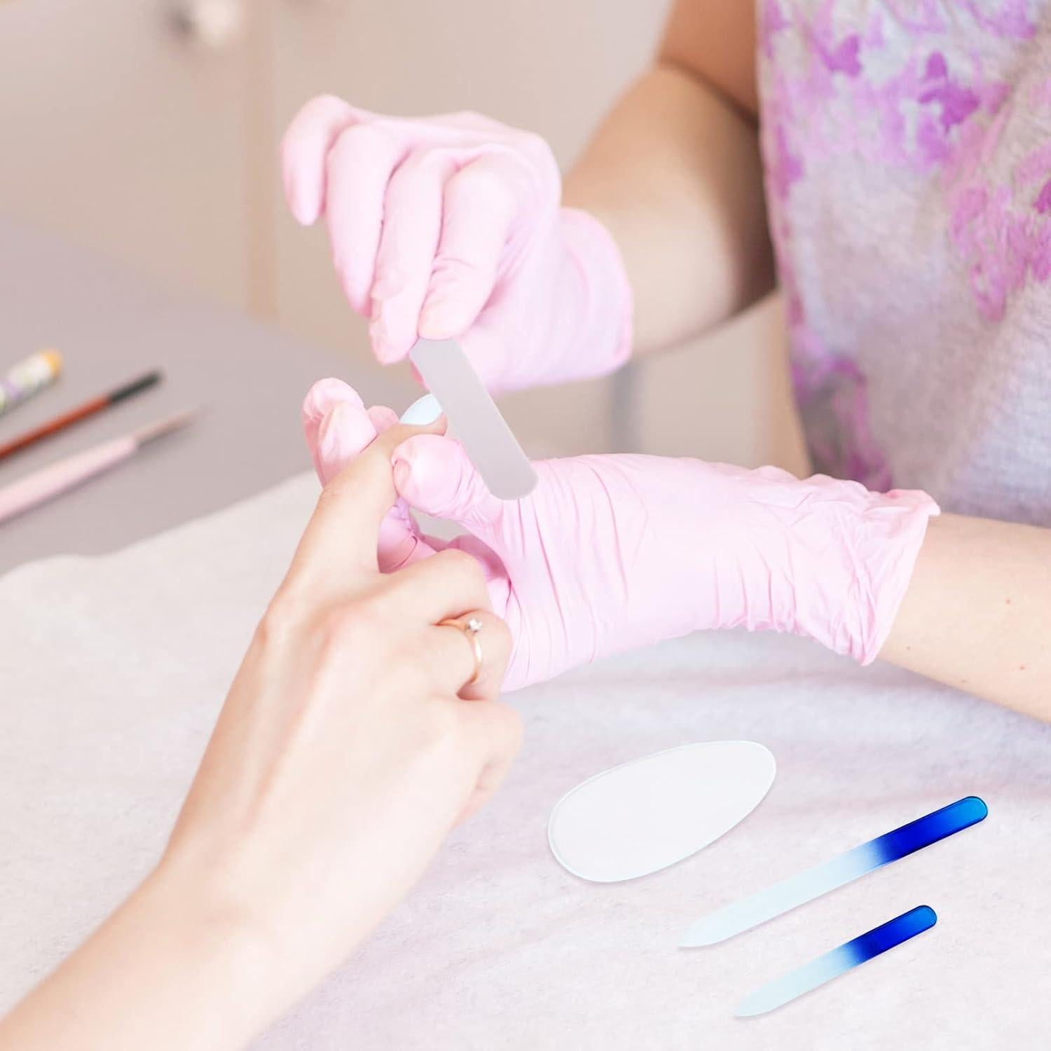 Juego de 6 Limadoras de Uñas de Vidrio Zhehao - Degradado Azul