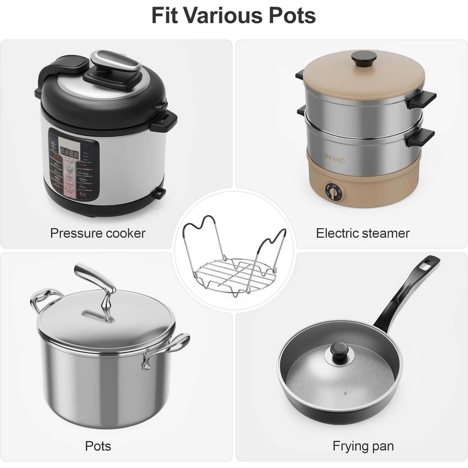 Soporte de Vapor GSlife Acero Inoxidable 19.6 cm Resistente Calor