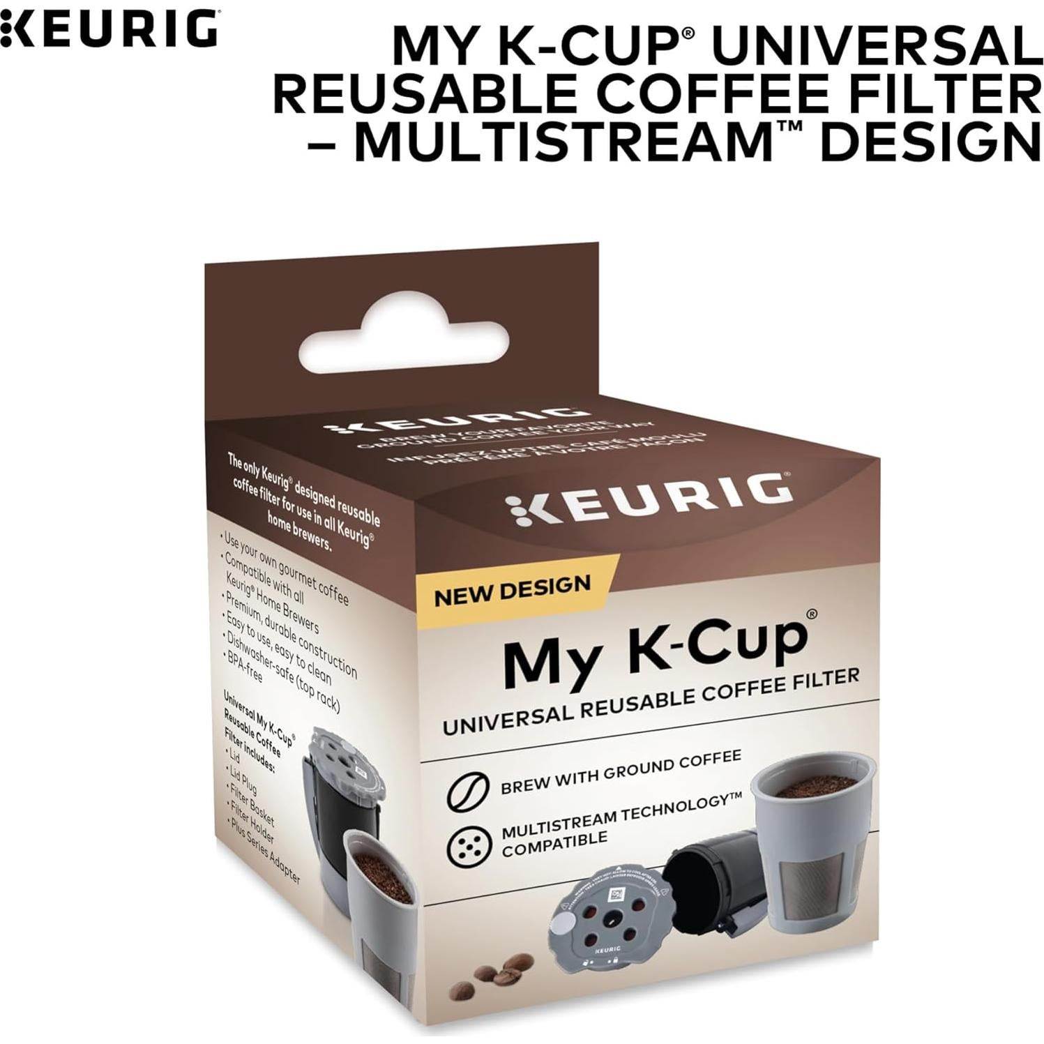 Filtro Reutilizable Keurig Mi K-Cup para Café Molido - Gris