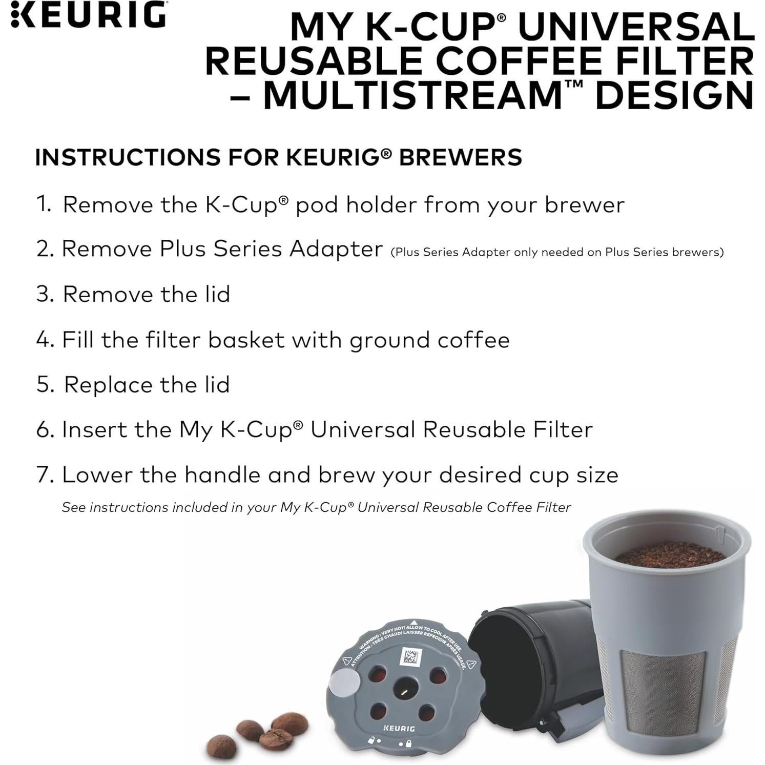 Filtro Reutilizable Keurig Mi K-Cup para Café Molido - Gris