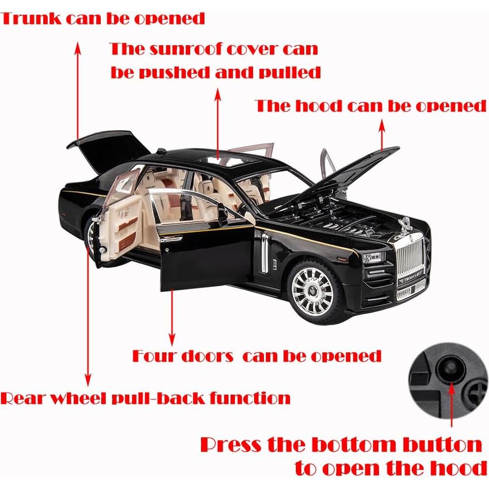 Coche de Juguete Rolls-Royce Phantom 1:24 con Luz y Sonido